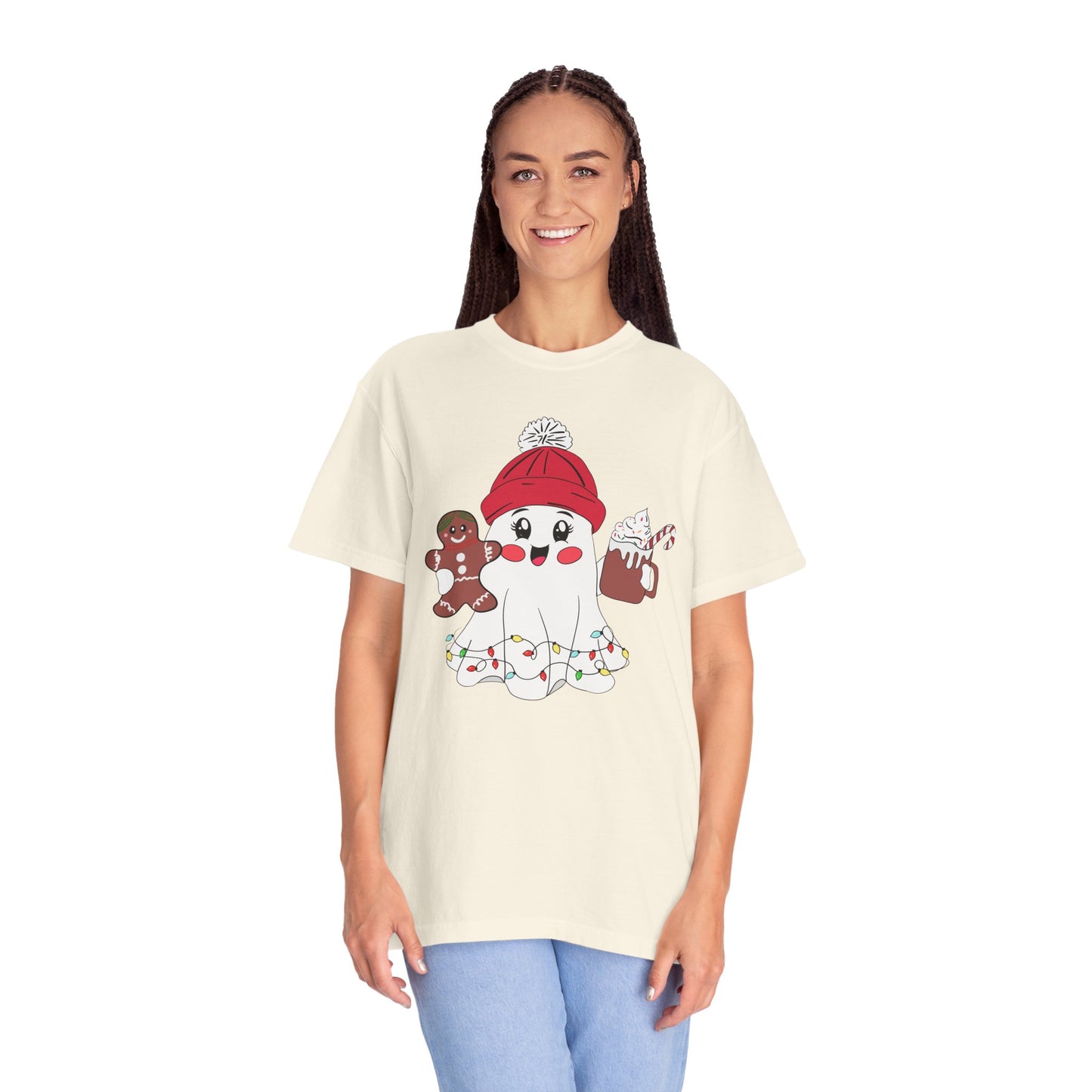 Christmas Ghost - Unisex Garment-Dyed T-shirt - 10408