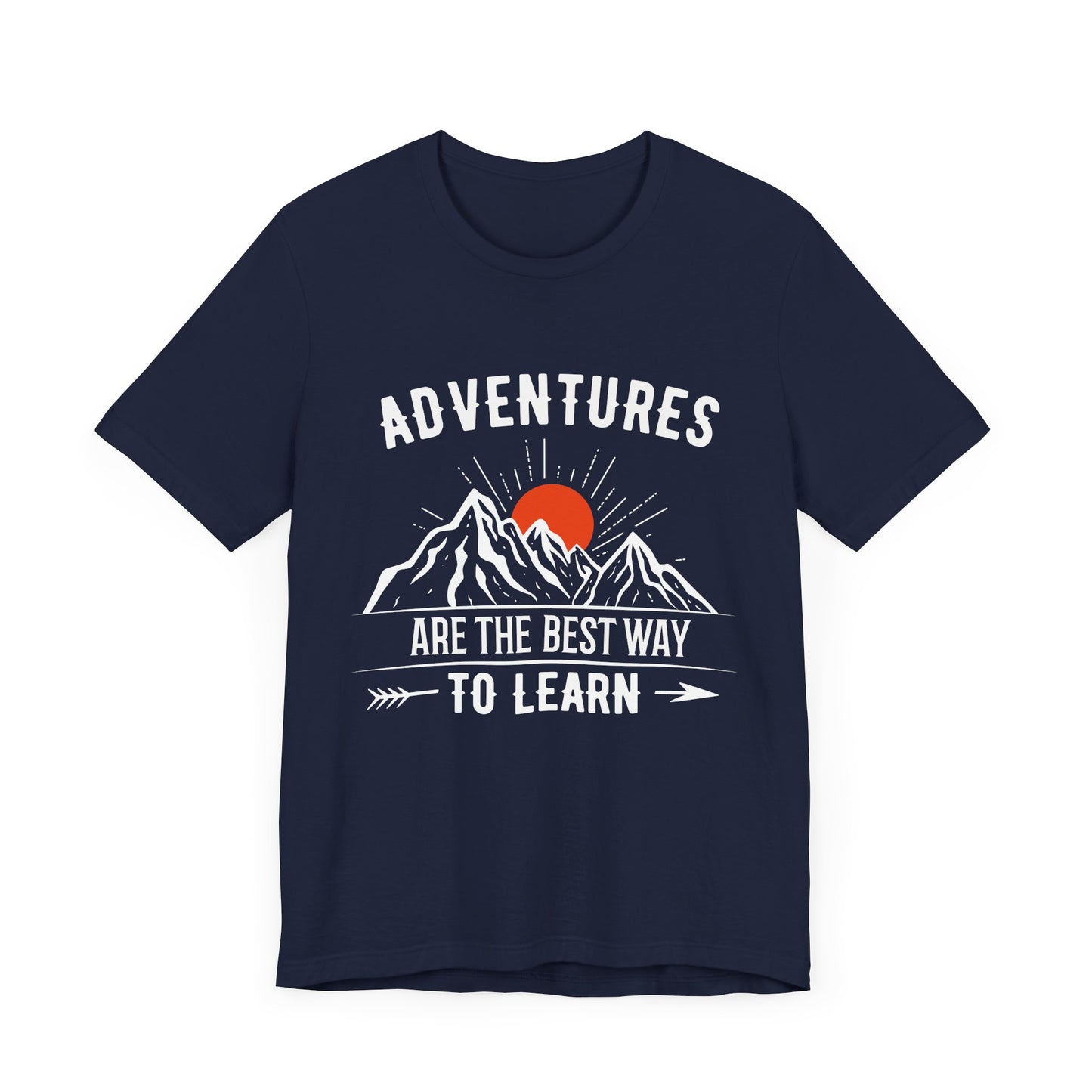 Camping: Adventures Are The Best Way To Learn - Unisex Jersey Short Sleeve Tee - 12652