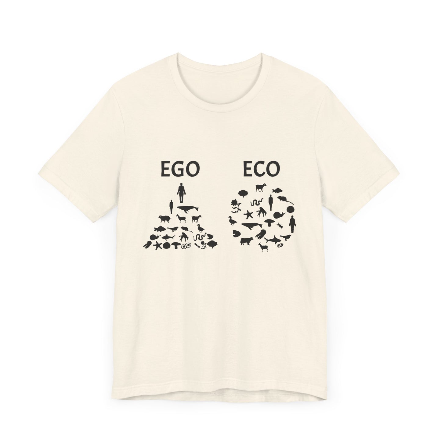 Vegan: Ego vs Eco - Unisex Jersey Short Sleeve Tee - 12368