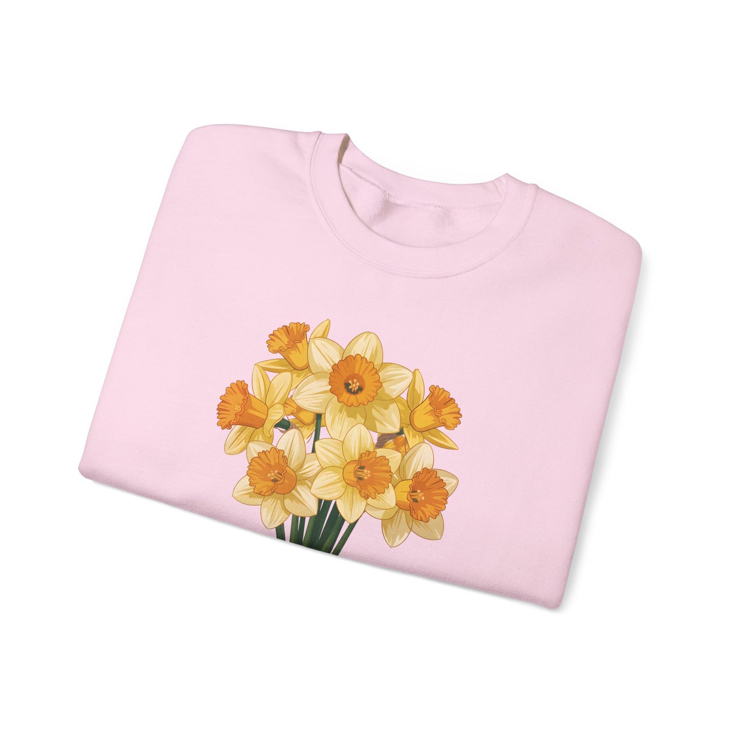 March Birth Flower Daffodil Bouquet Sweatshirt – Floral Birthday Gift Crewneck - 14823