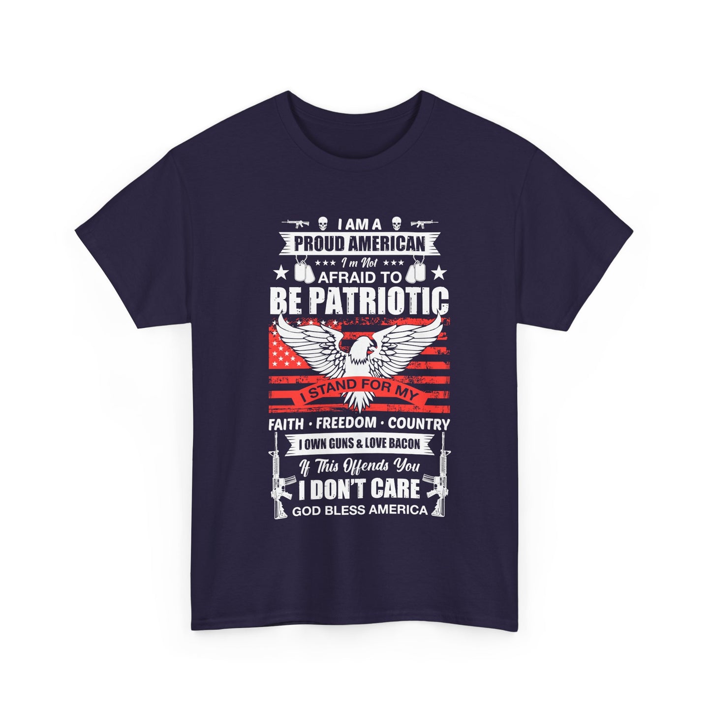 Unisex Patriotic Tee - Proud American T-Shirt, 4th of July Gift, Freedom Shirt, Memorial Day Apparel, Casual Wear - 13789