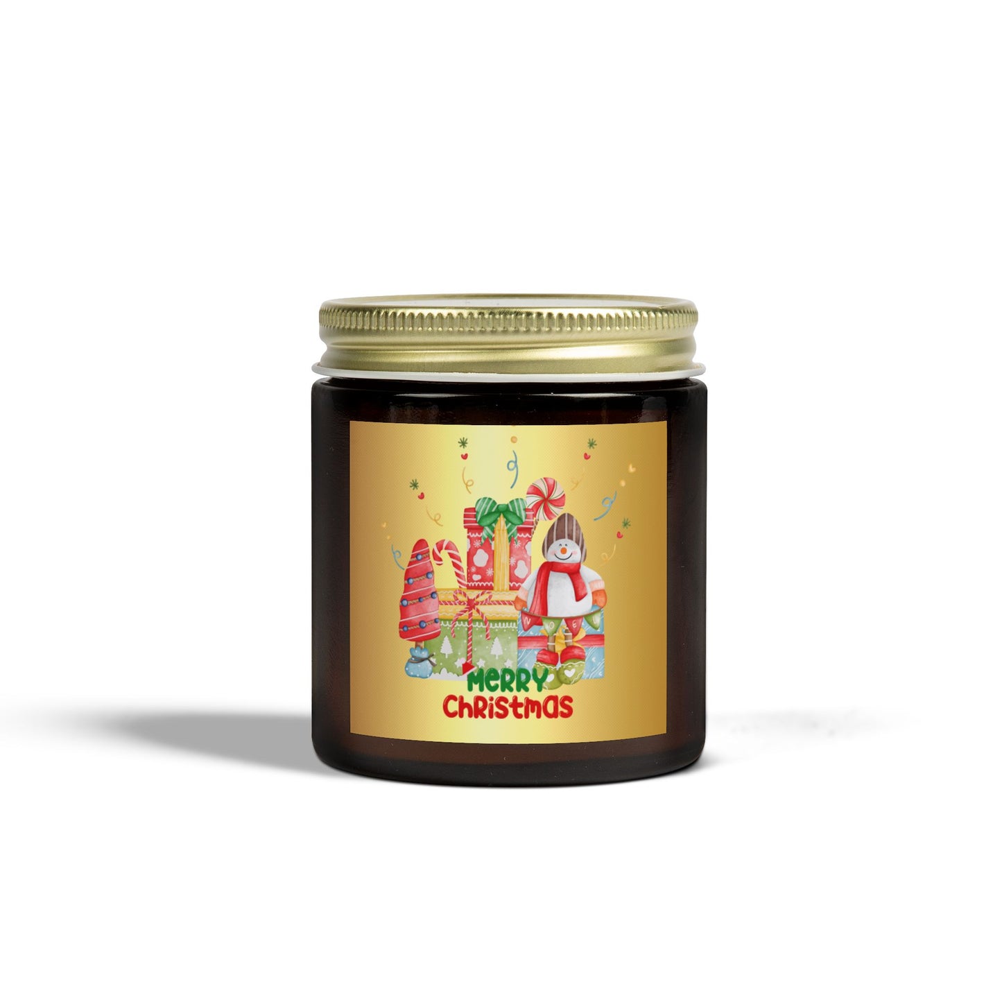 Merry Christmas  - Scented Candles, Coconut Apricot Wax (4oz, 9oz) - 10110