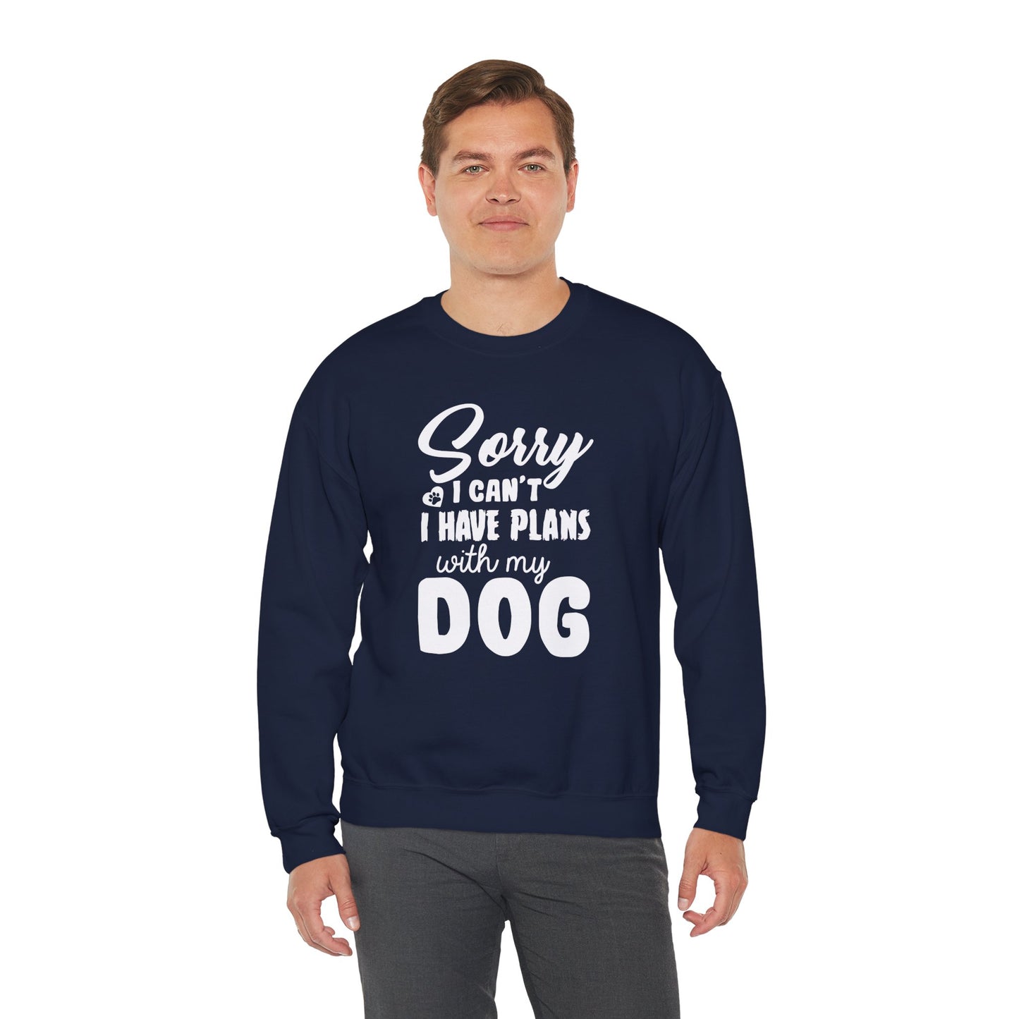 Sorry, I Can't, I Have Plans With My Dog - Unisex Heavy Blend™ Crewneck Sweatshirt