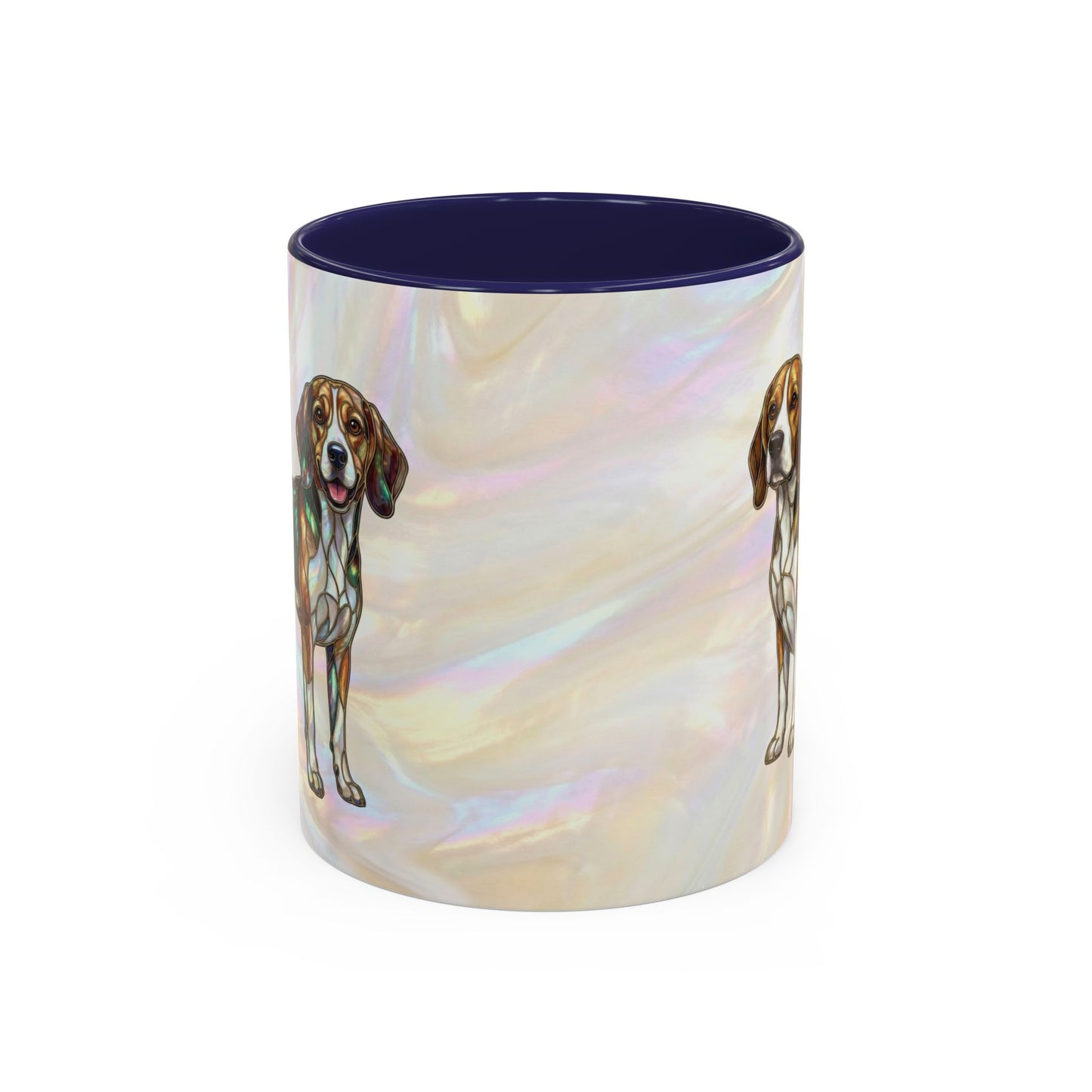 Beagle Accent Coffee Mug — Stained Glass Design (11/15oz) - 14615