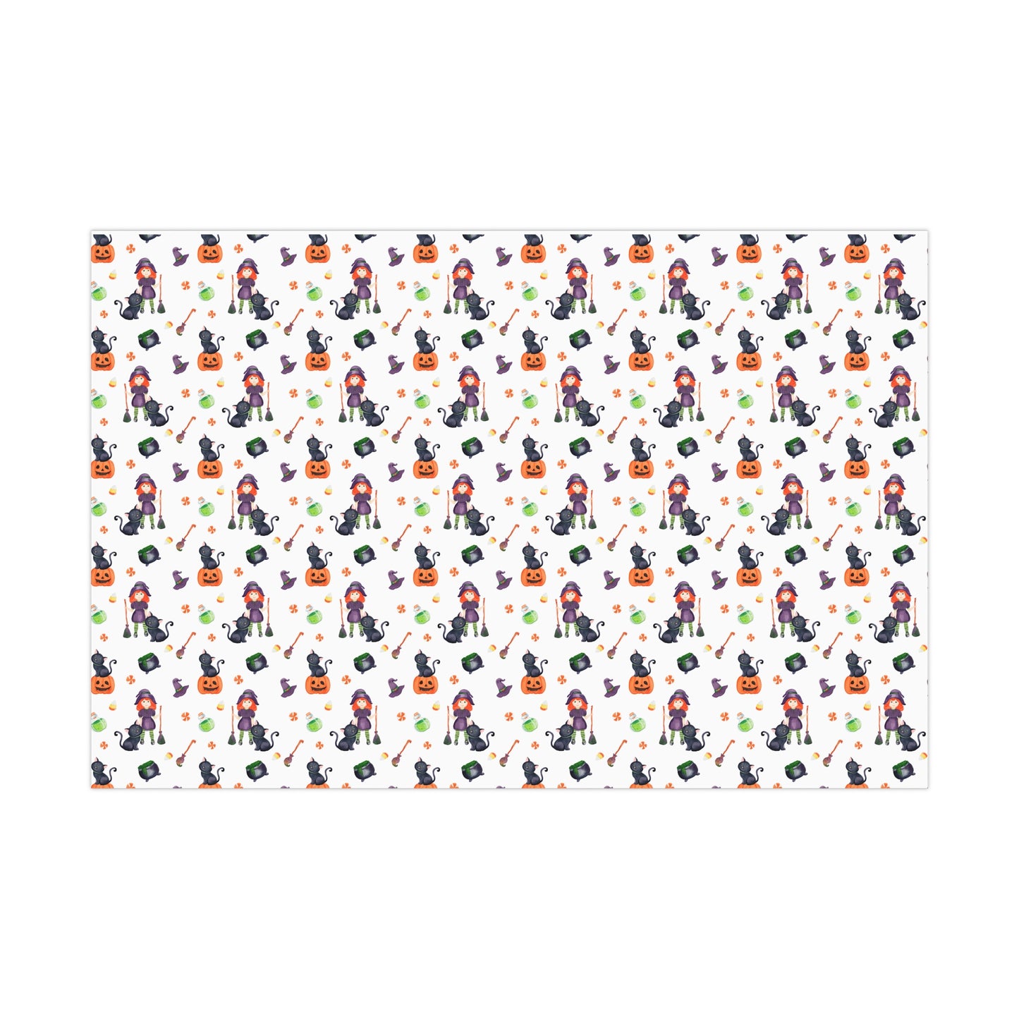 Halloween Girl with a Black Cat - Gift Wrap Papers - 13987