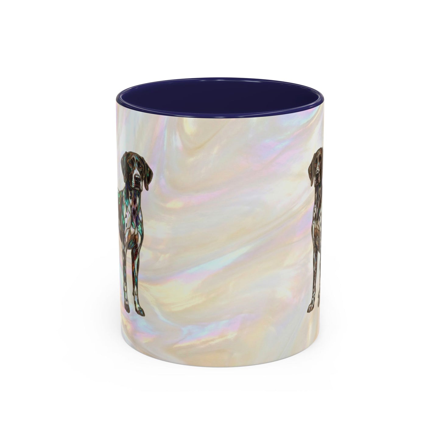 German Shorthaired Pointer Accent Coffee Mug — Stained Glass Design (11/15oz) - 14634