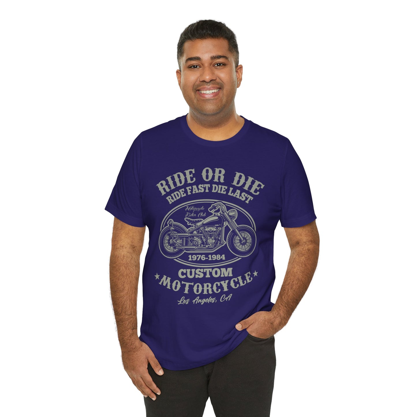 Ride or Die, Custom Motorcycle - Unisex Jersey Short Sleeve Tee