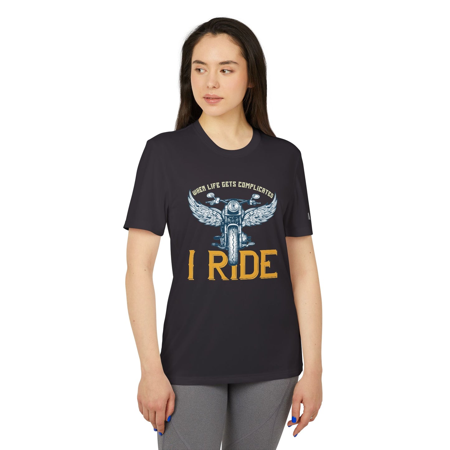 When Life Gets Complicated, I Ride - adidas Unisex Sport T-shirt