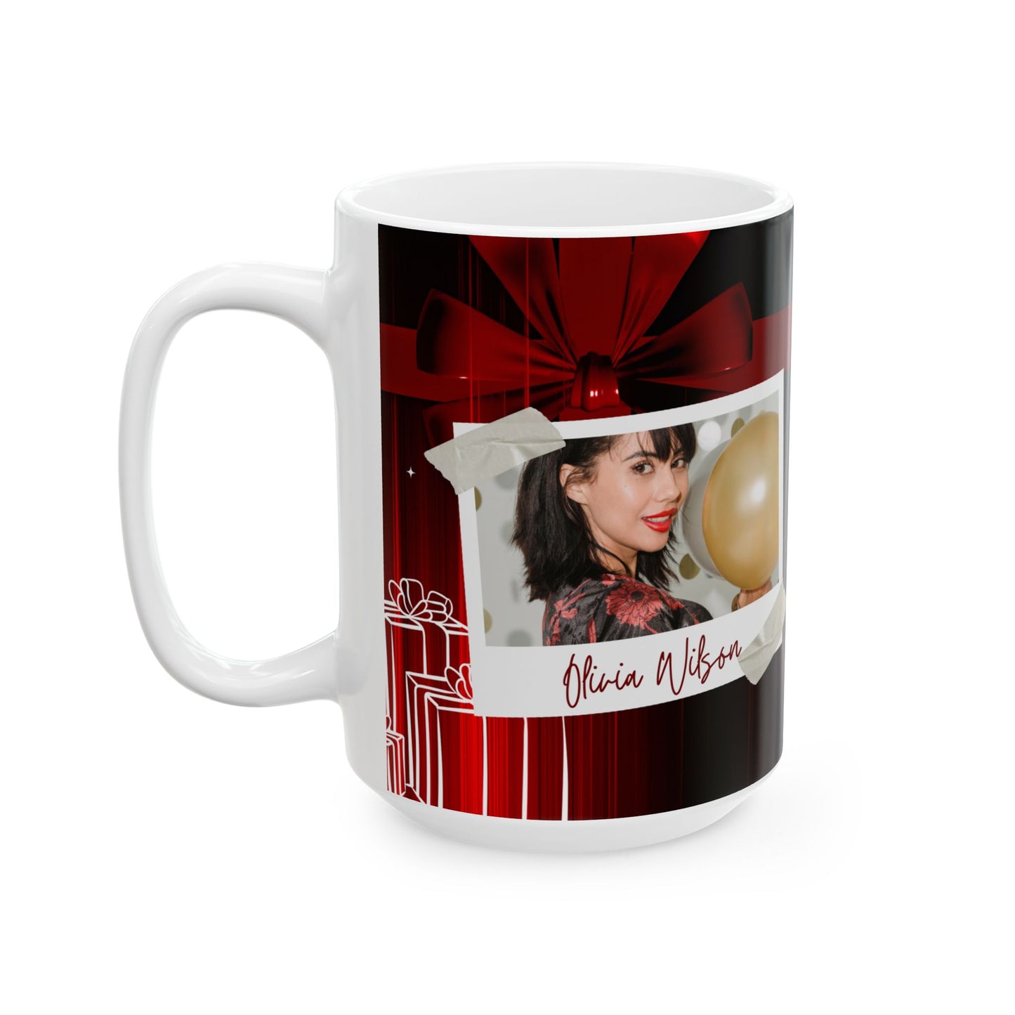 Happy Birthday Ceramic Mug with Custom Photo Frame, Personalized Gift Cup, Birthday Celebration Drinkware - 13994