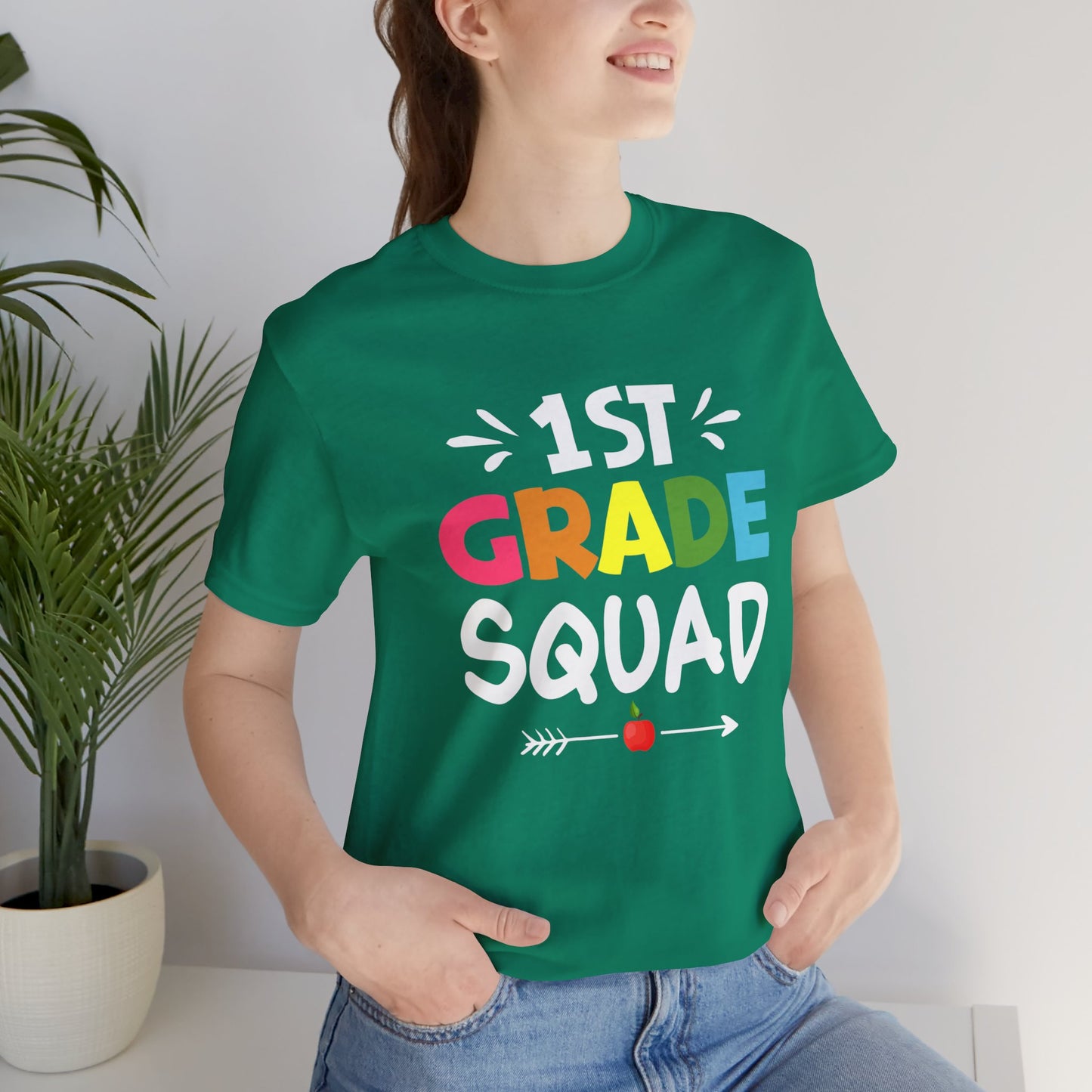 Teacher: 1st Grade Squad - Unisex Jersey Short Sleeve Tee