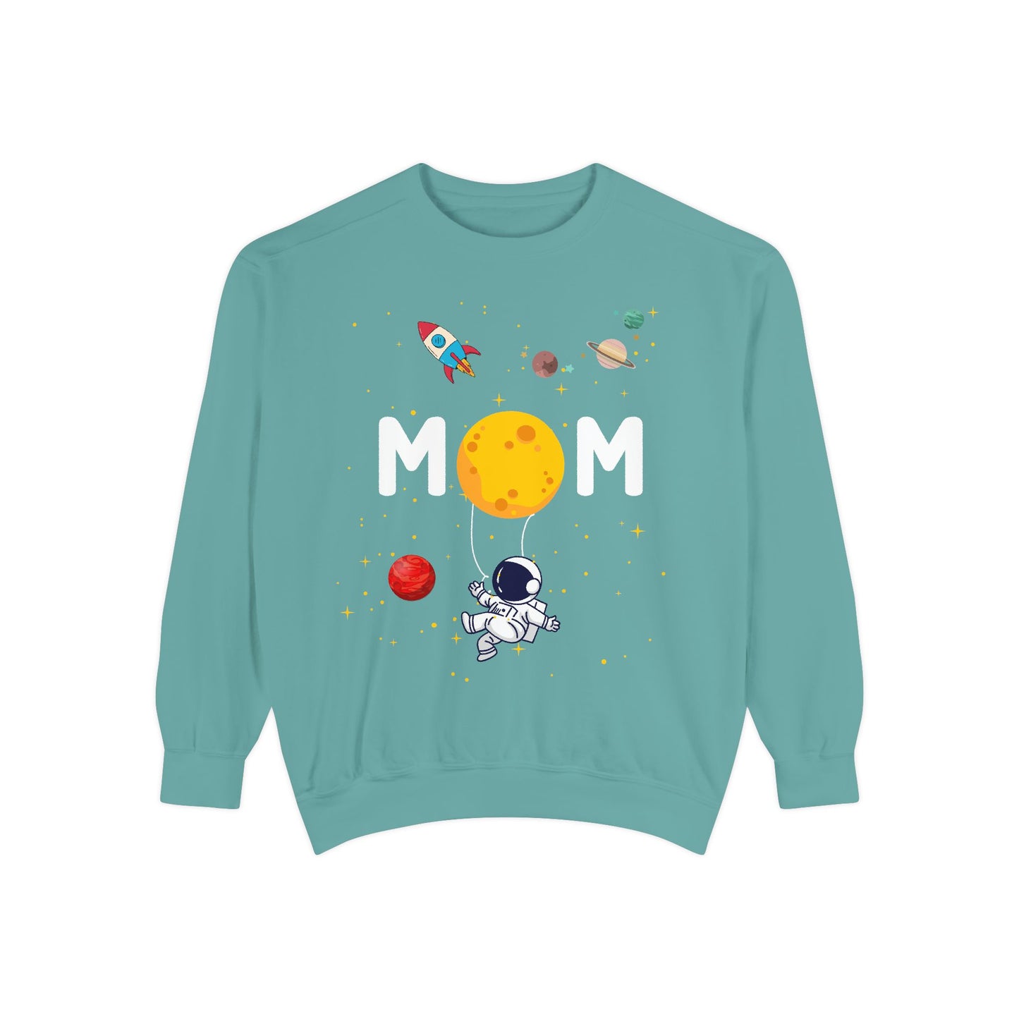 Astronaut Mom Garment-Dyed Sweatshirt | Space-Themed Gift for Mothers - 11838