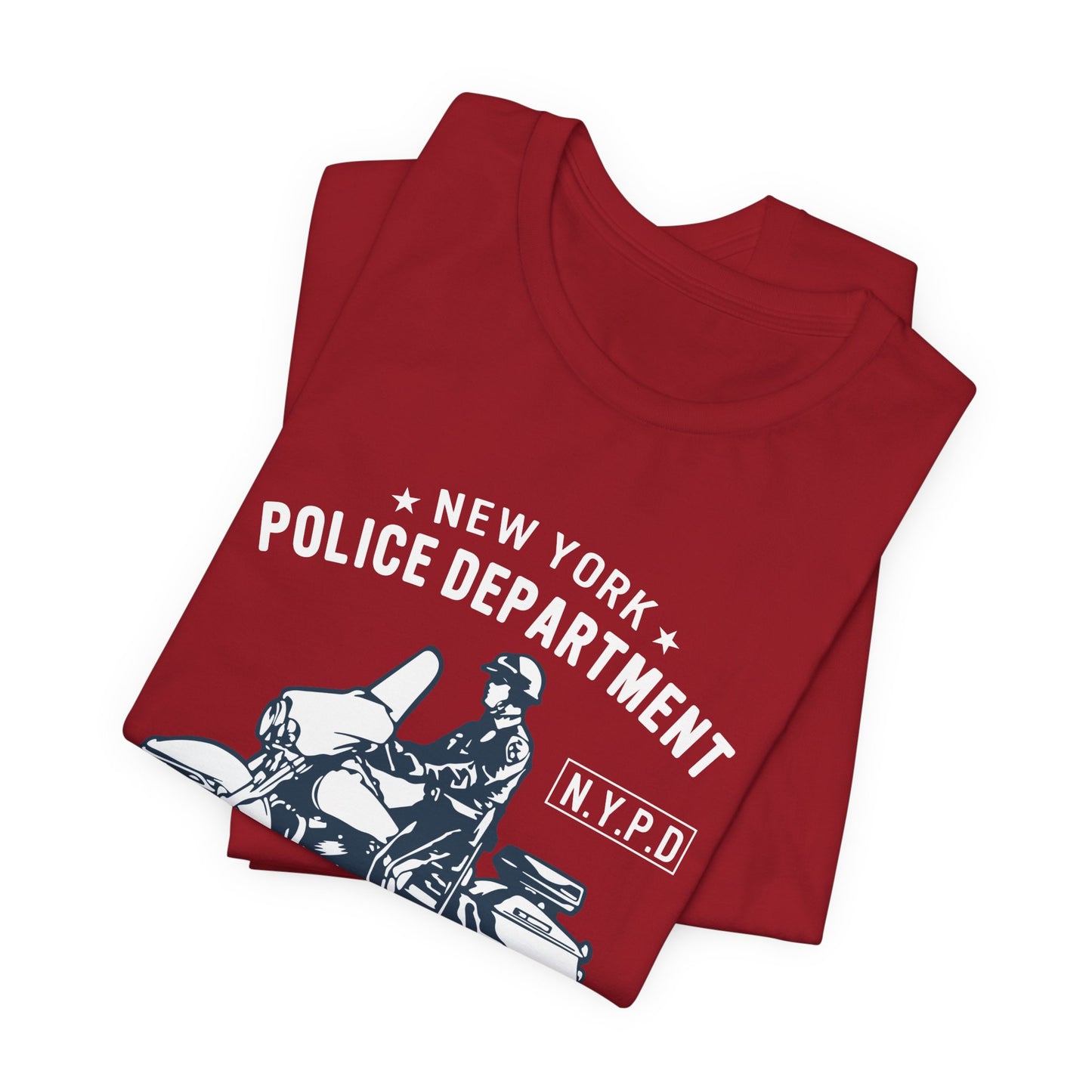 NY Police Department, Motorcycle Officer - Unisex Jersey Short Sleeve Tee