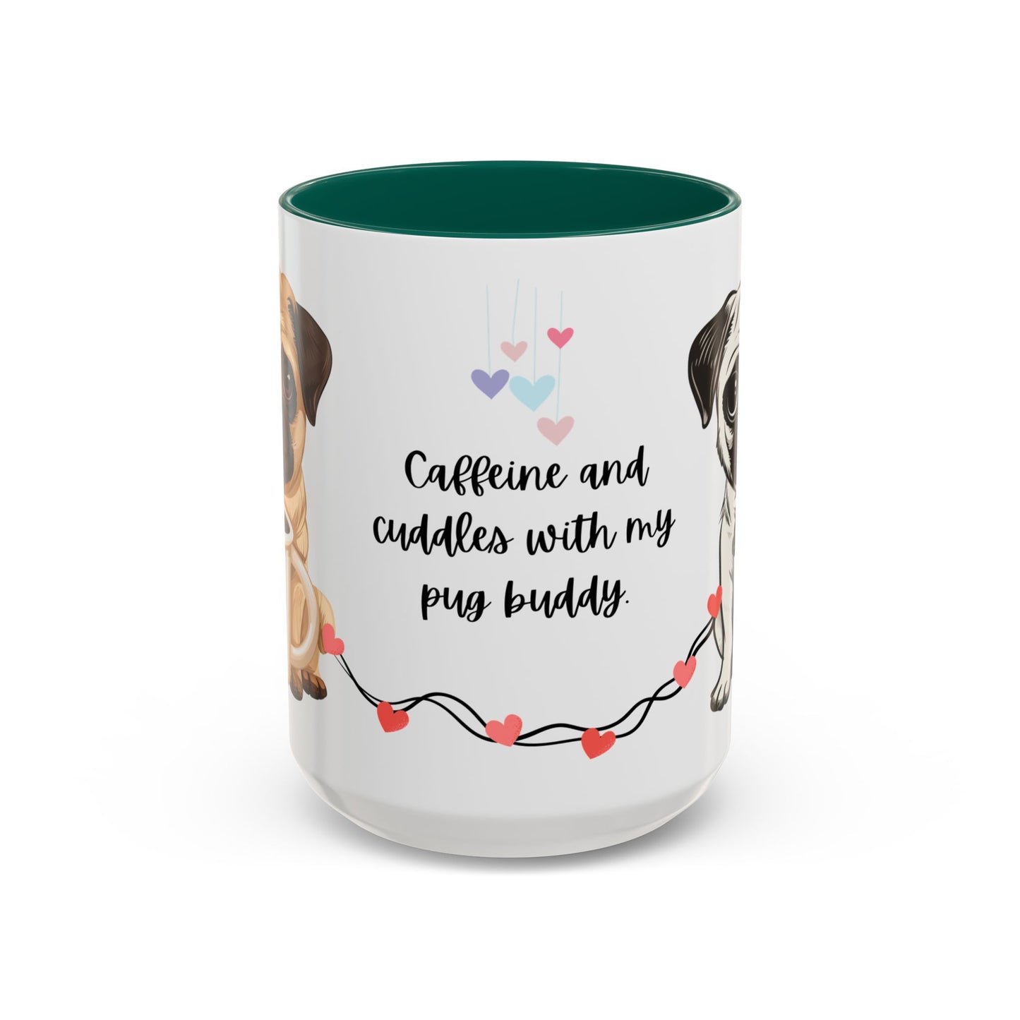 A Pug in Hand, Coffee in the Other—Perfect Morning - Colorful Mugs, 11oz - 10630