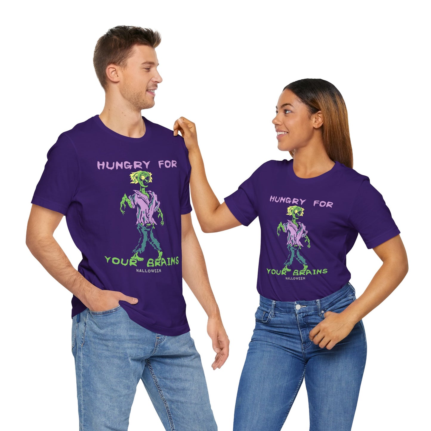 Halloween: Hungry Your Brains - Unisex Jersey Short Sleeve Tee - 12659