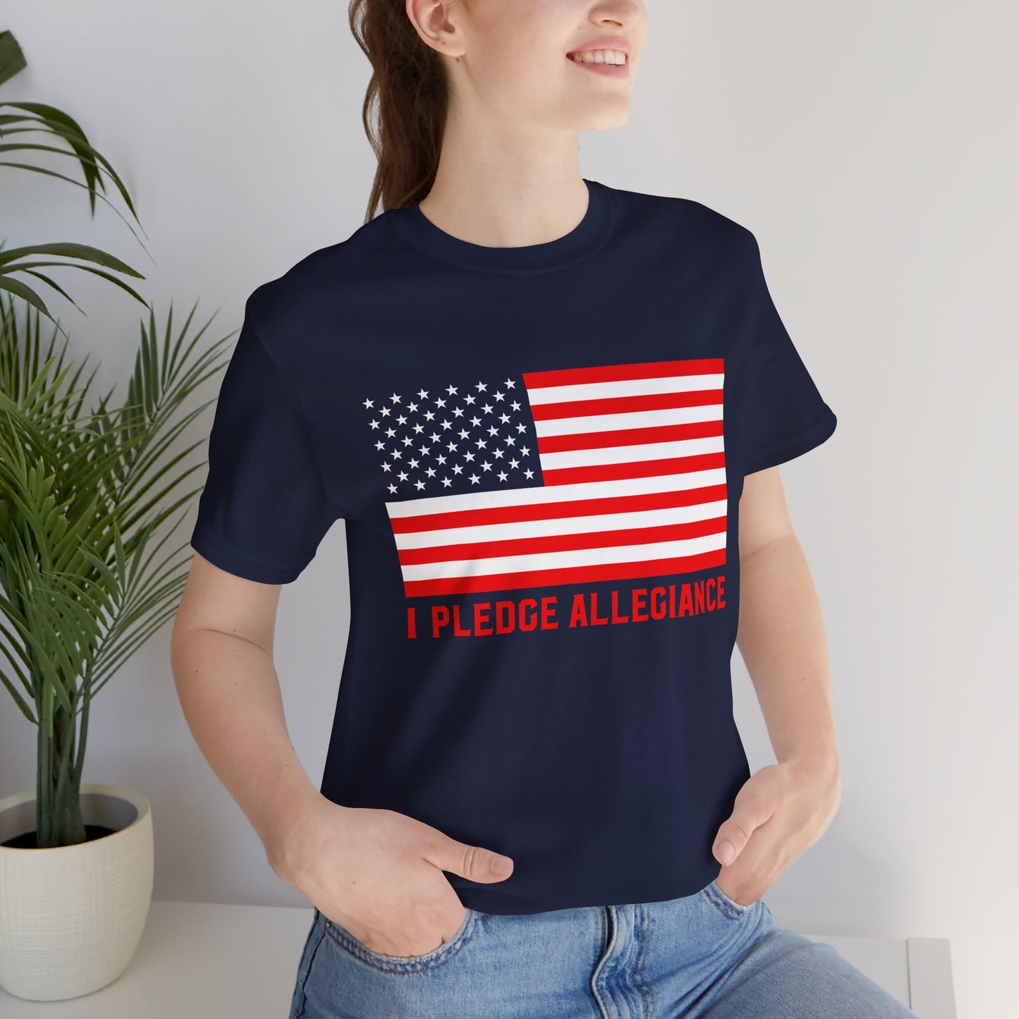 Patriotic Pledge Tee, Unisex T-Shirt for Celebrating Freedom, Independence Day Shirt Gift for Patriots - 13697