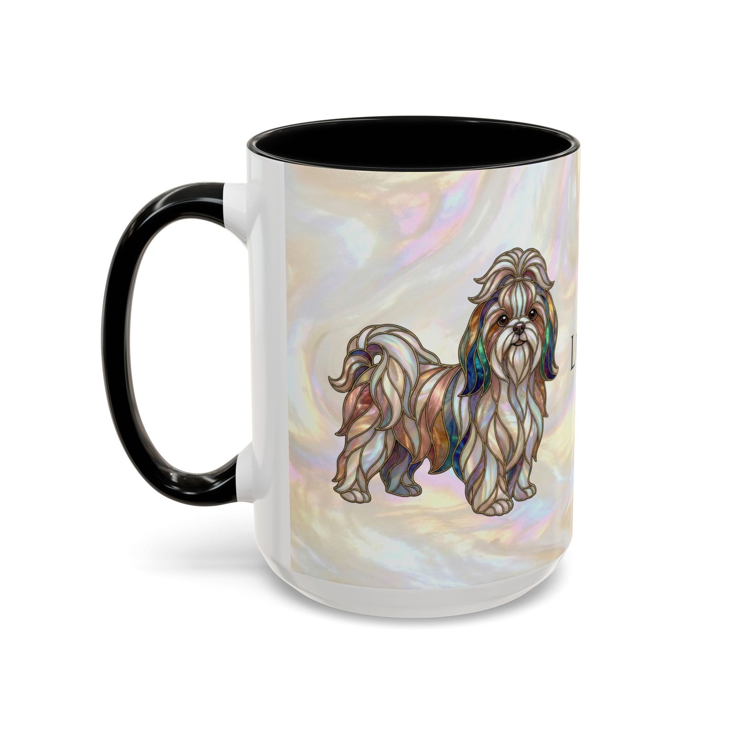 Shih Tzu Accent Coffee Mug – Stained Glass Design 11/15oz - 14647