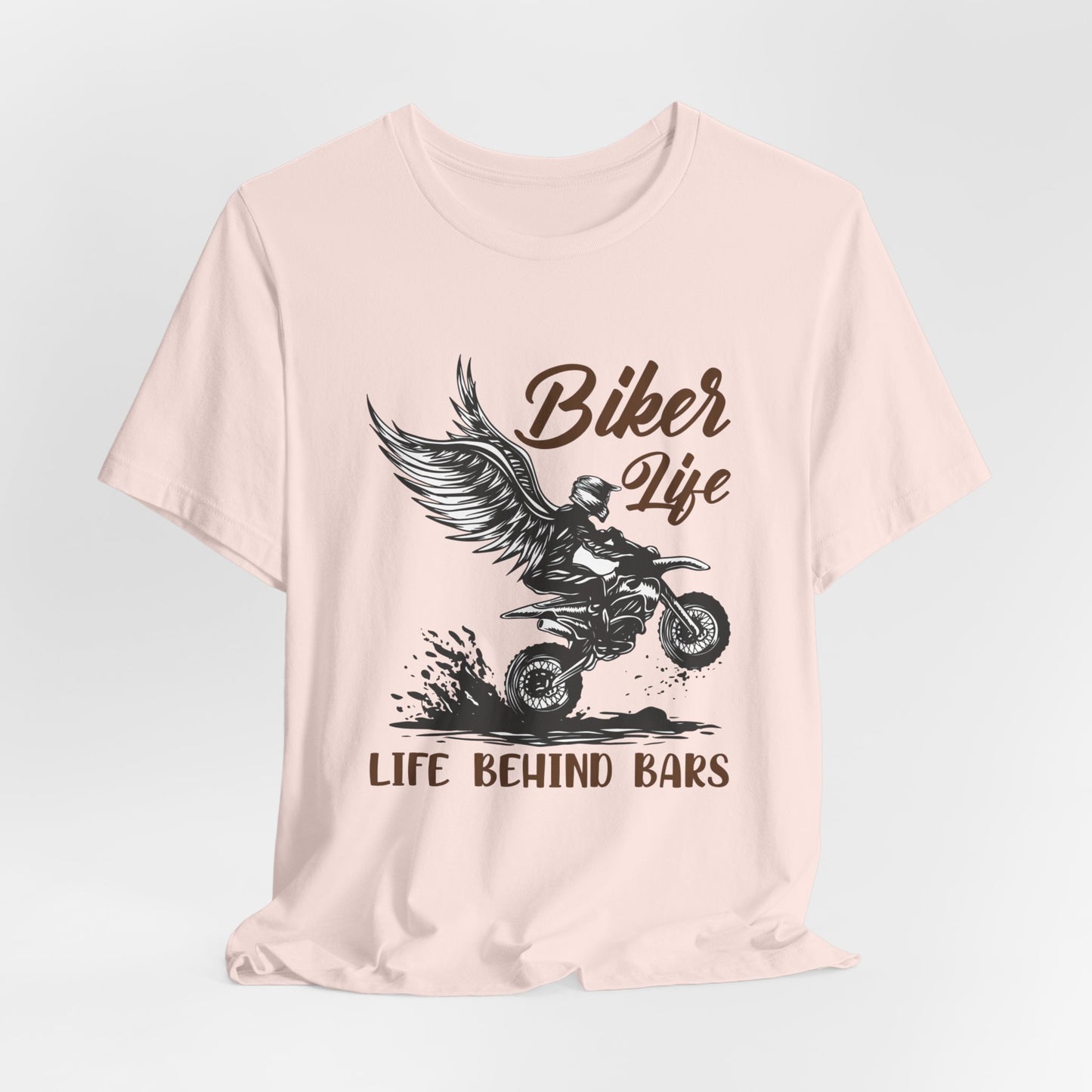 Biker Life, Life Behind Bars - Unisex Jersey Short Sleeve Tee