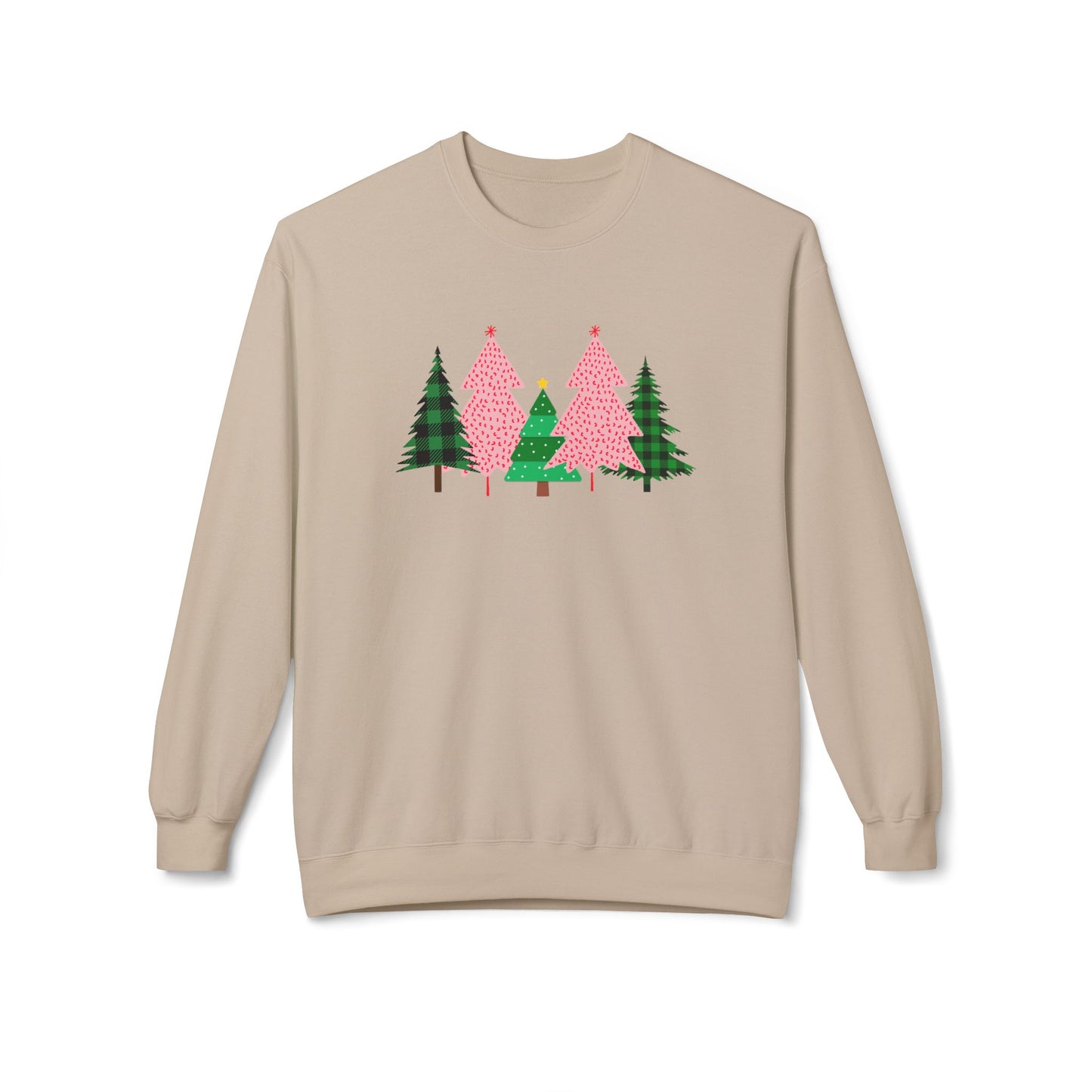 Christmas Trees - Unisex Midweight Softstyle Fleece Crewneck Sweatshirt - 10174