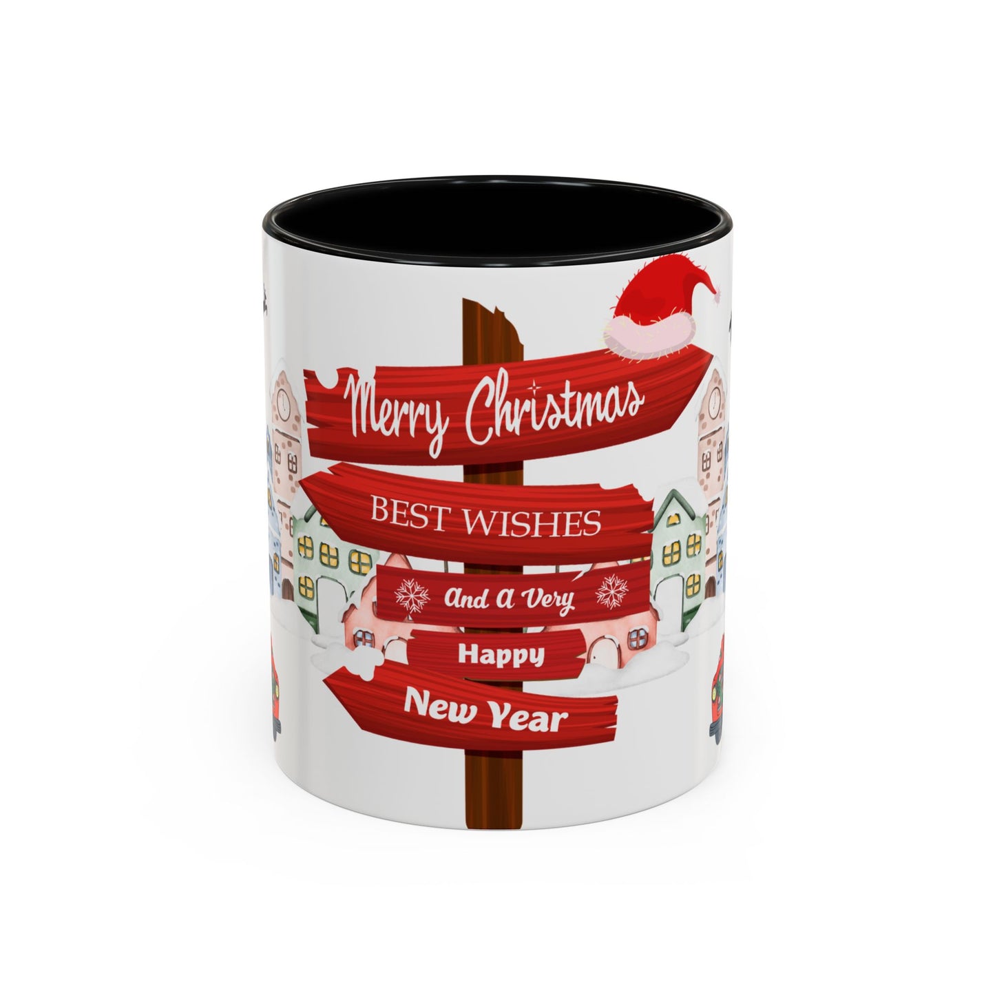 Merry Christmas - Accent Coffee Mug (11, 15oz)