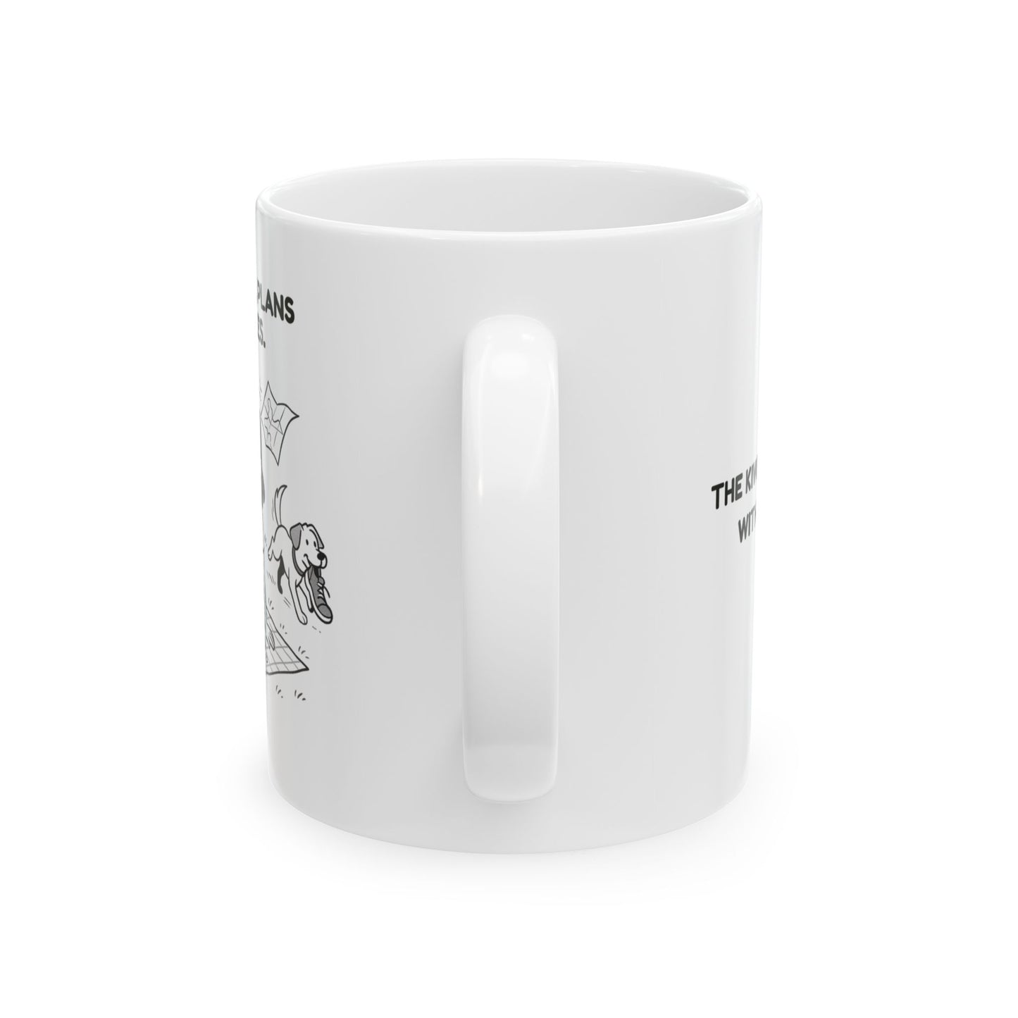 “Brew in hand, plans in shambles.”  (The Kiwi way of ‘going with the flow.’) Coffee Mug - 13963
