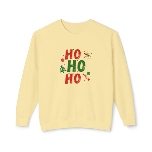 Ho Ho Ho - Unisex Lightweight Crewneck Sweatshirt - 10527