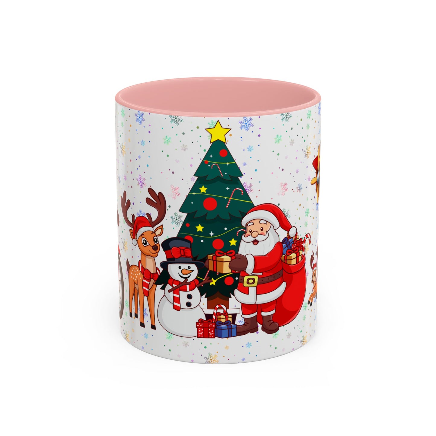 Christmas Party, Santa, Snowman & Reindeer - Accent Coffee Mug (11, 15oz) - 10429