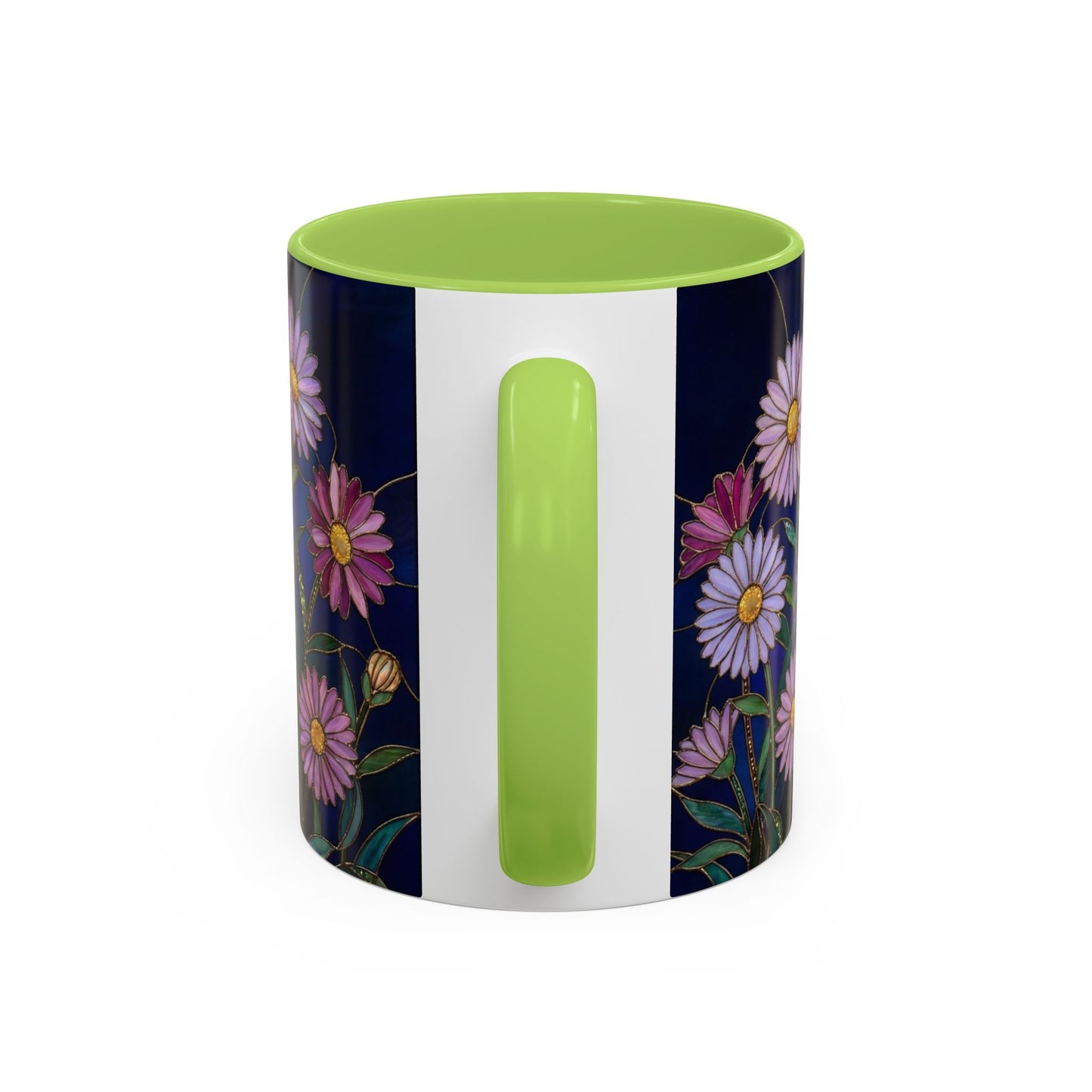 Aster Flower Coffee Mug — Stained Glass Design 11/15oz - 14553