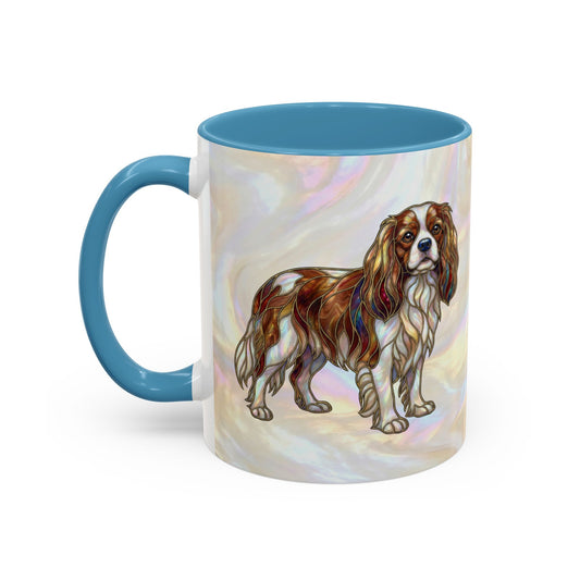 Cavalier King Charles Accent Coffee Mug -Stained Glass Style (11/15oz) - 14624