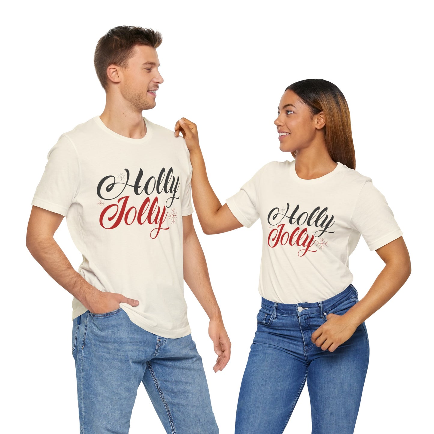 Christmas: Hollly Jolly - Unisex Jersey Short Sleeve Tee