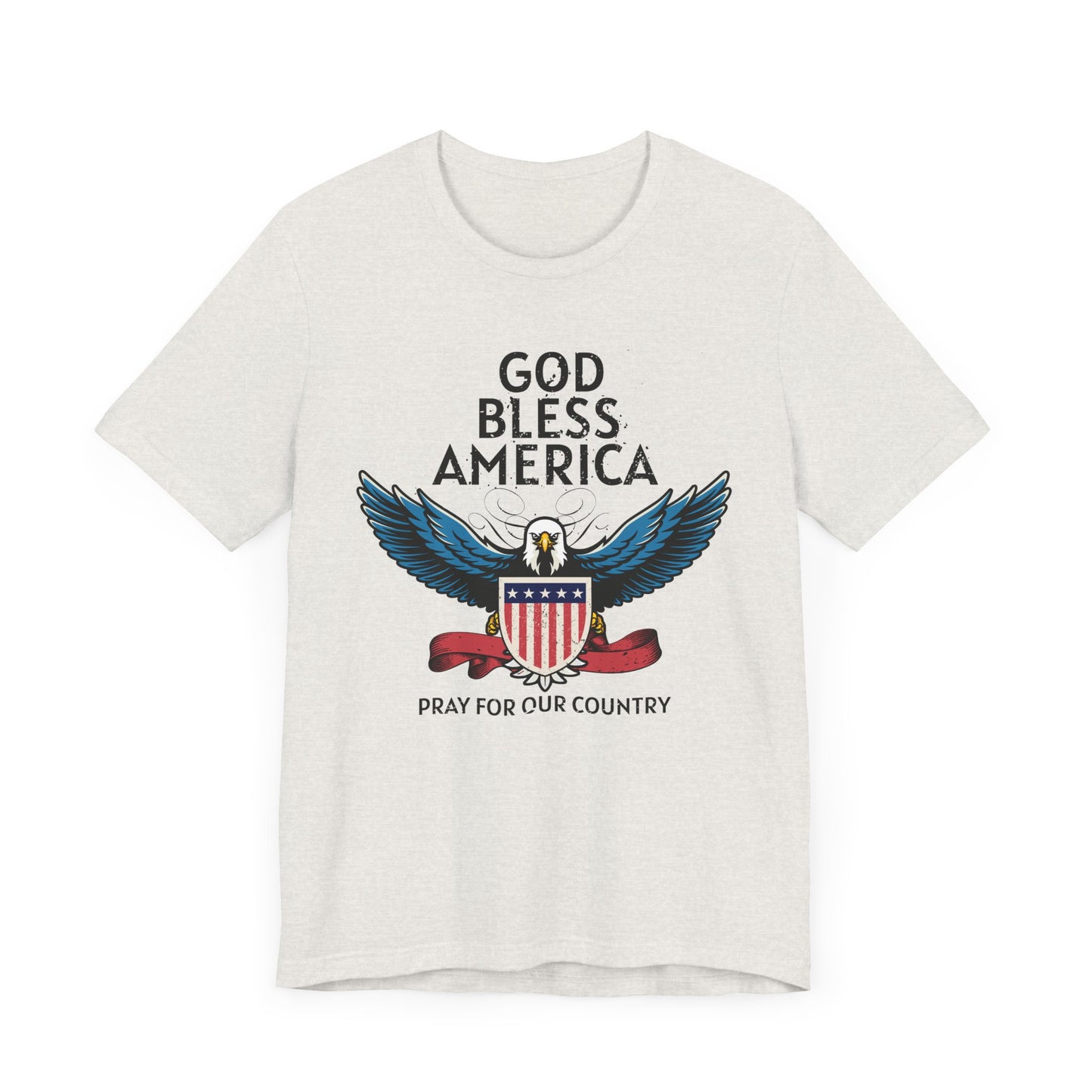 God Bless America Unisex Tee | Patriotic Shirt, American Eagle Design, Casual Wear, Independence Day, Gifts for Veterans - 13786