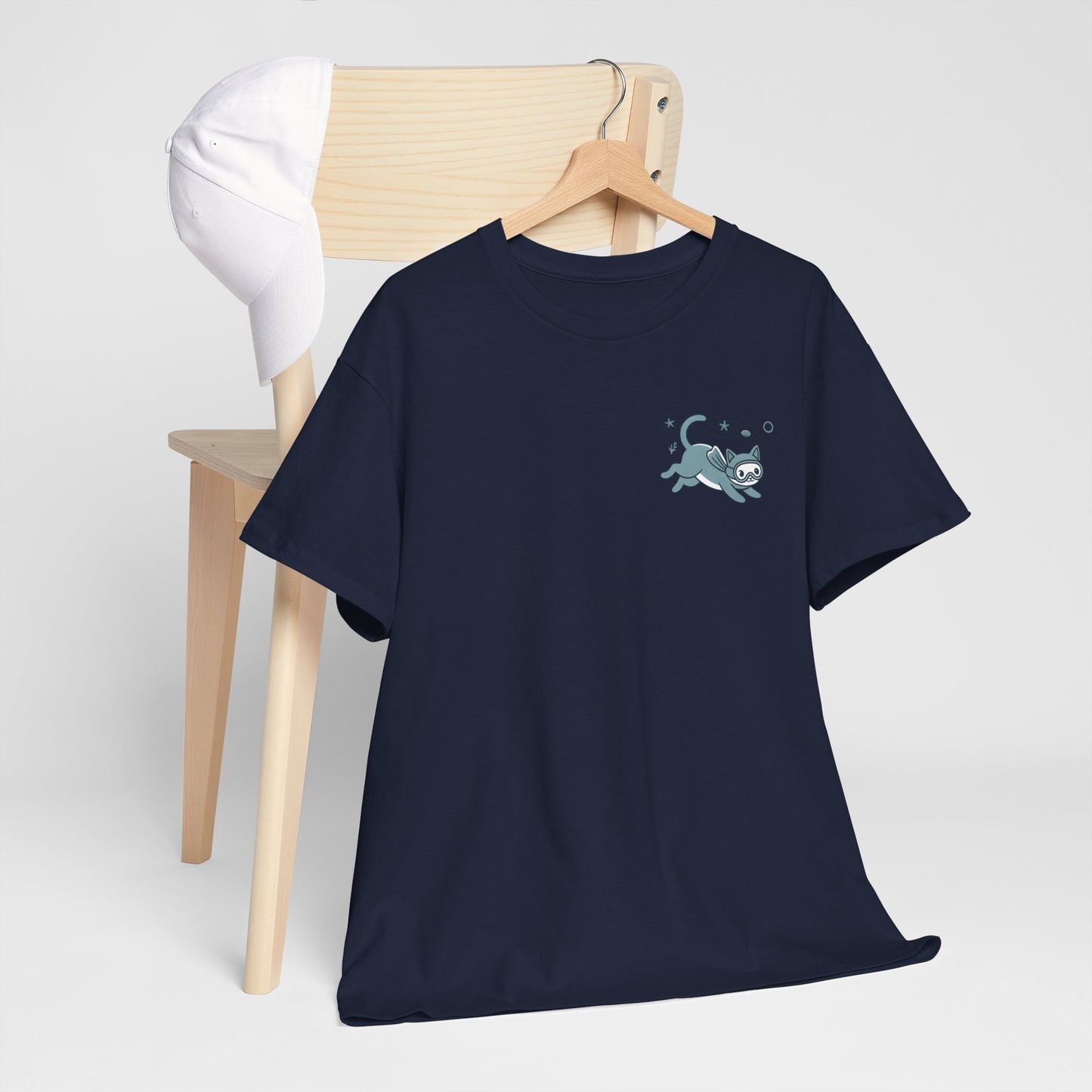 Sea Cats T-Shirt — Cute Underwater Cat Graphic Tee, Ocean Cat Lover Gift - 14869