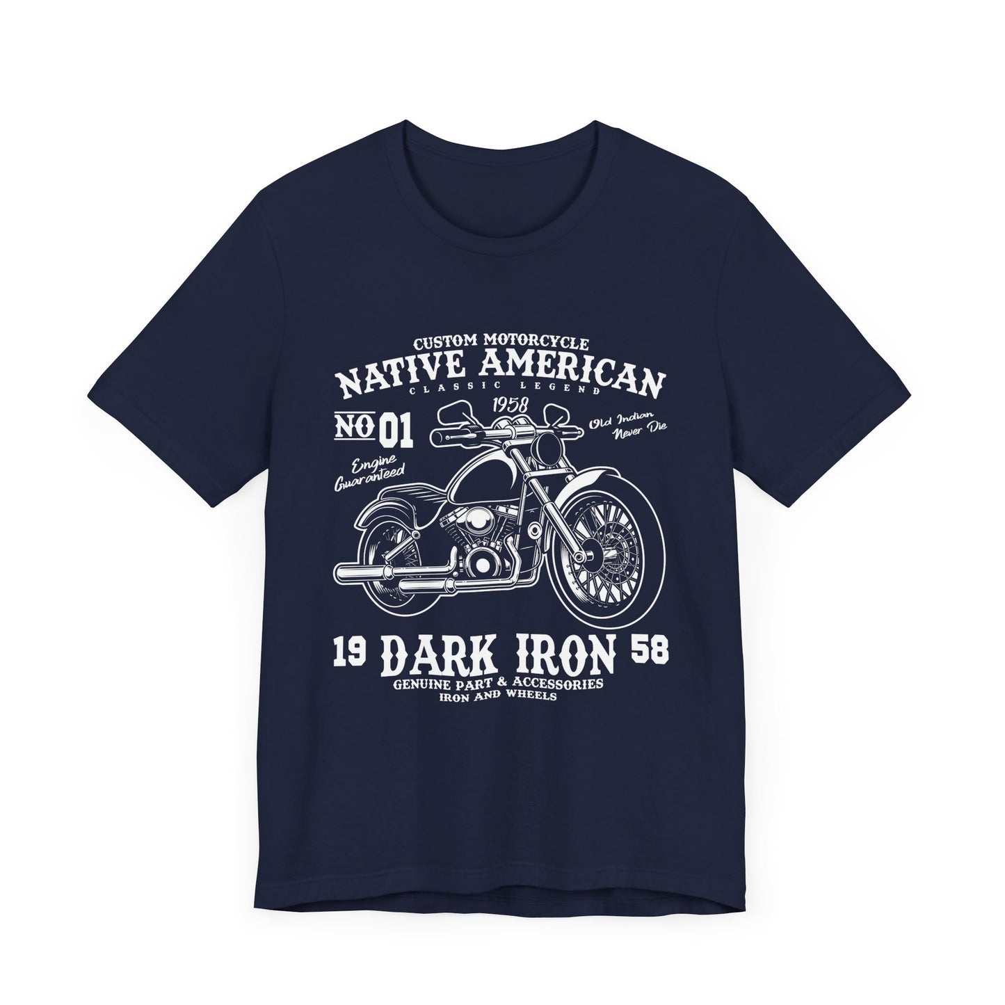 Custom Motorcycle, Native American - Unisex Jersey Short Sleeve Tee - 13299