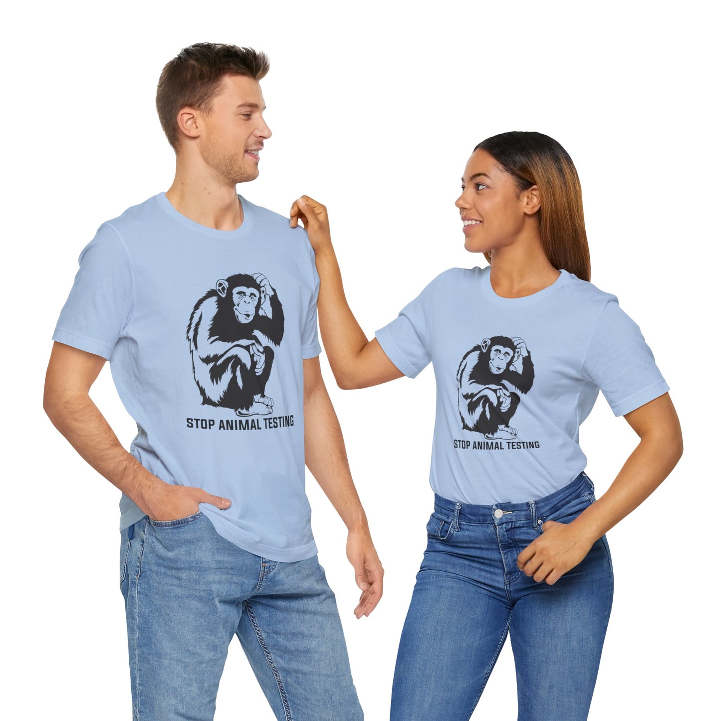 Vegan: Stop Animal Testing - Unisex Jersey Short Sleeve Tee