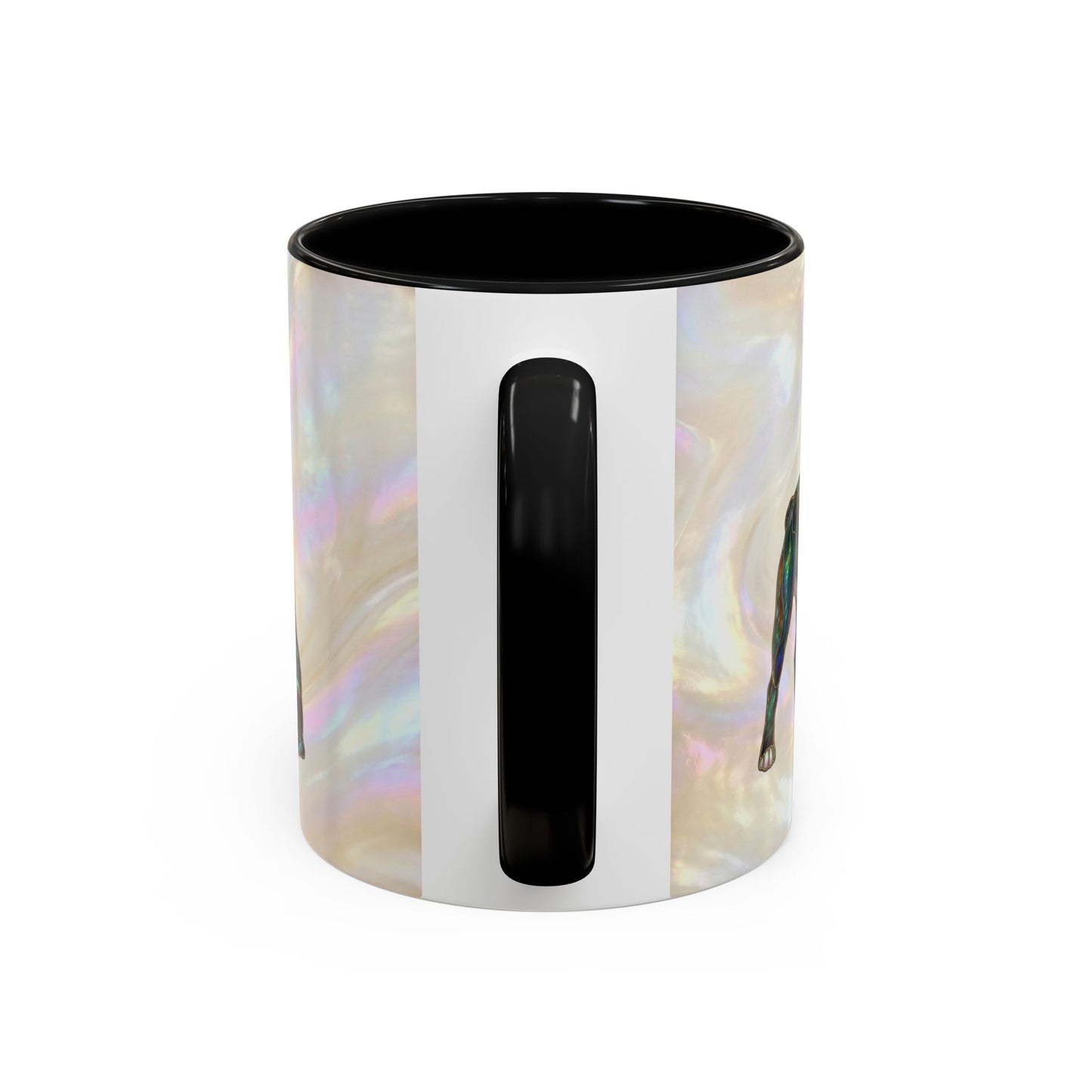 Boston Terrier Accent Coffee Mug — Stained Glass Design (11/15 oz) - 14620