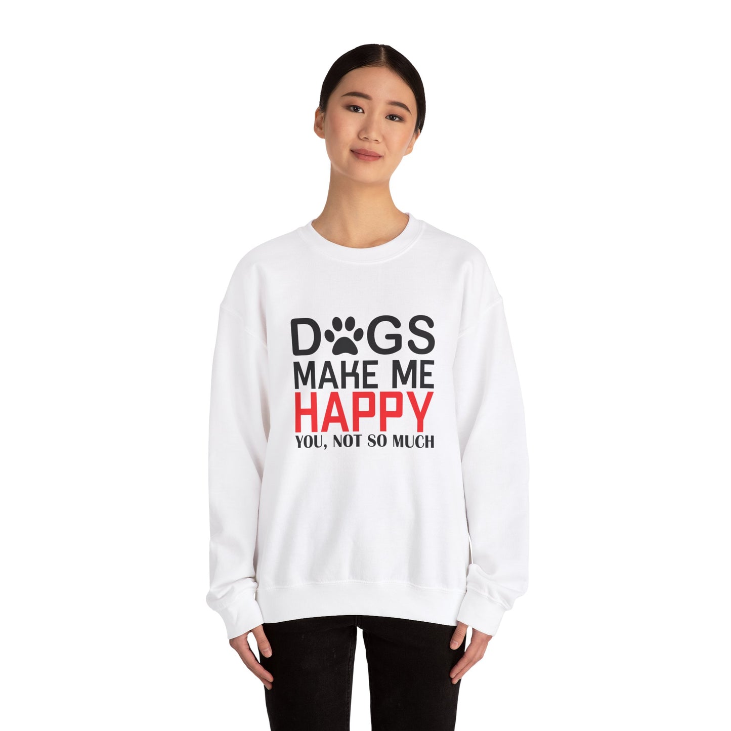 Dogs Make Me Happy - Unisex Heavy Blend™ Crewneck Sweatshirt