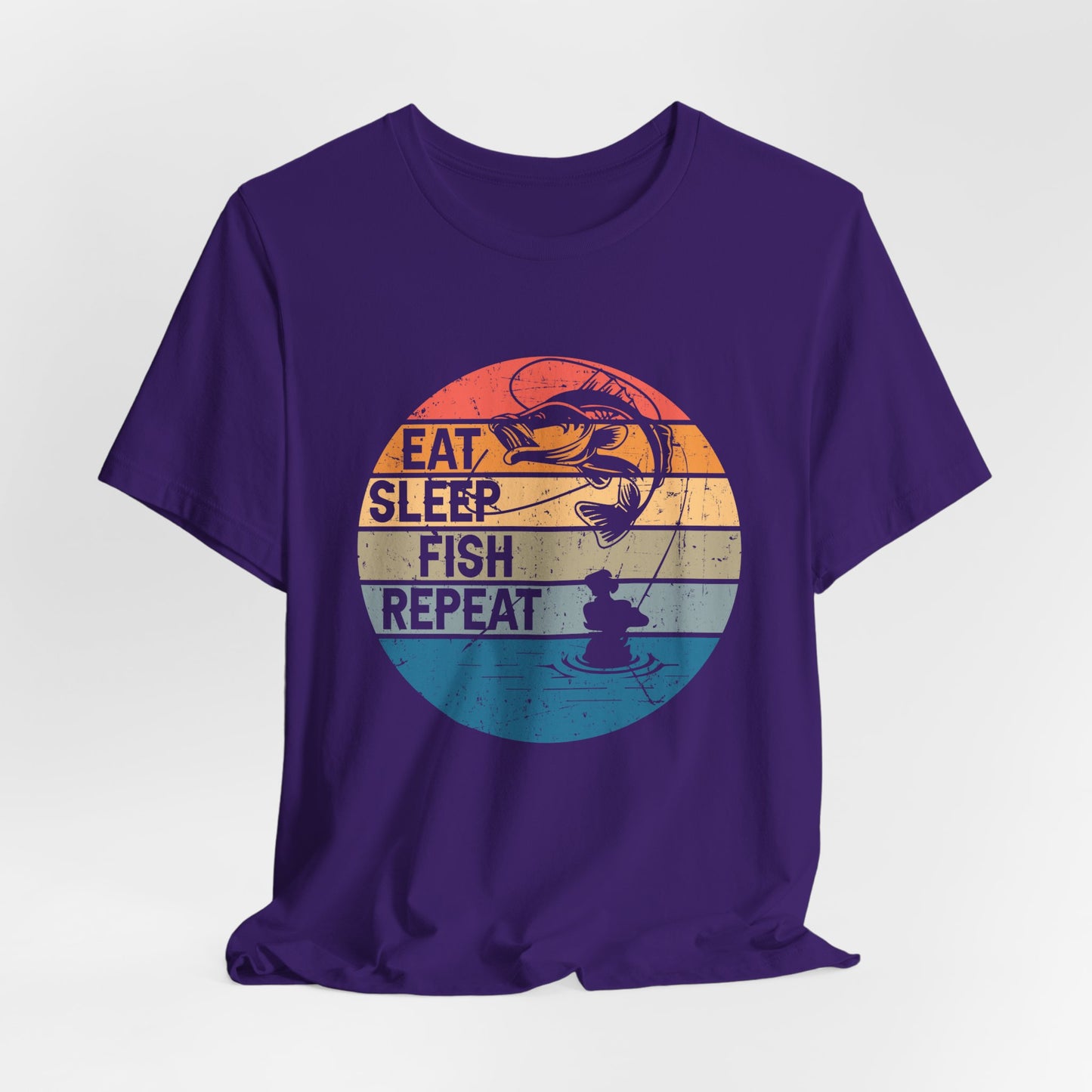 Fishing: Eat, Sleep, Fish, Repeat - Unisex Jersey Short Sleeve Tee - 14048