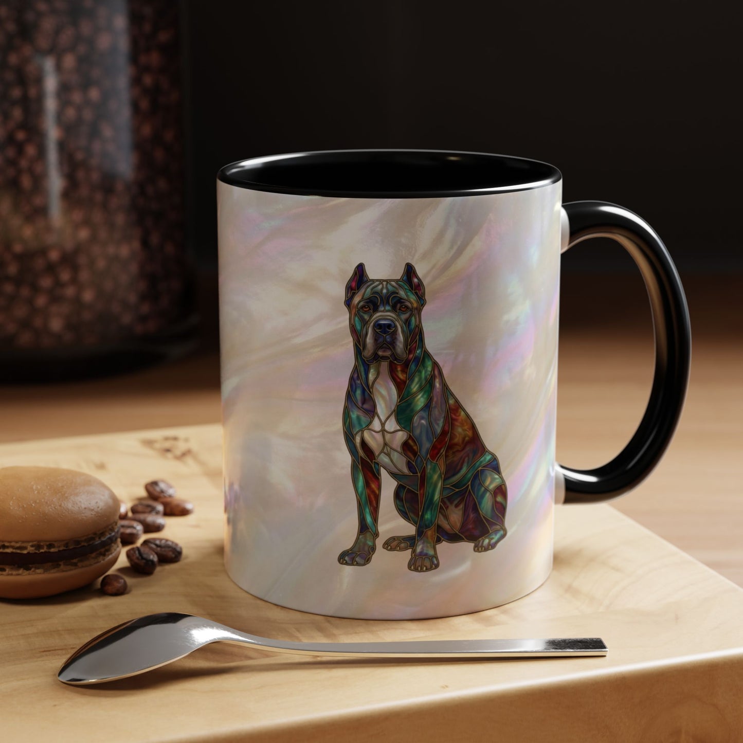 Cane Corso Accent Mug — Stained Glass Design (11/15 oz) - 14623