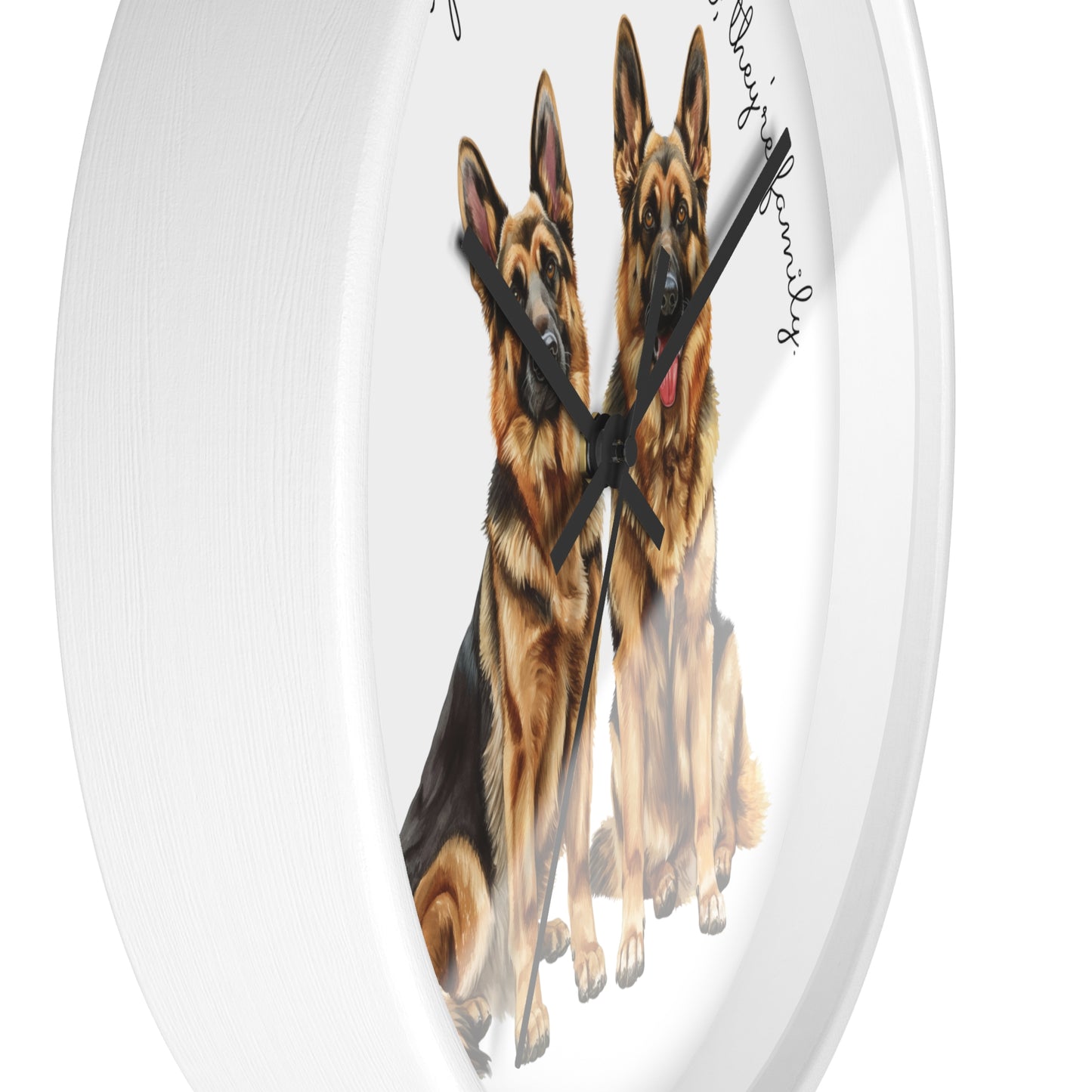 German Shepherds are not just pets; they're family - Wall Clock