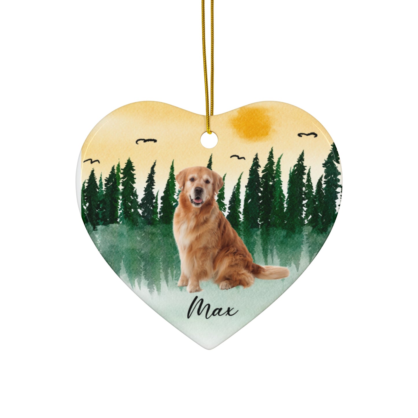 Your Dog, Customizable - Ceramic Ornament, 4 Shapes - 10037