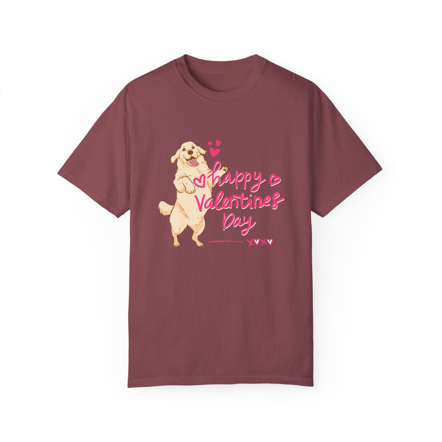 Dog, Happy Valentine's Day, XoXo - Unisex Garment-Dyed T-shirt - 11573