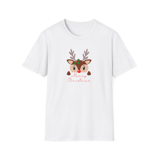 Reindeer, Merry Christmas - Unisex Softstyle T-Shirt