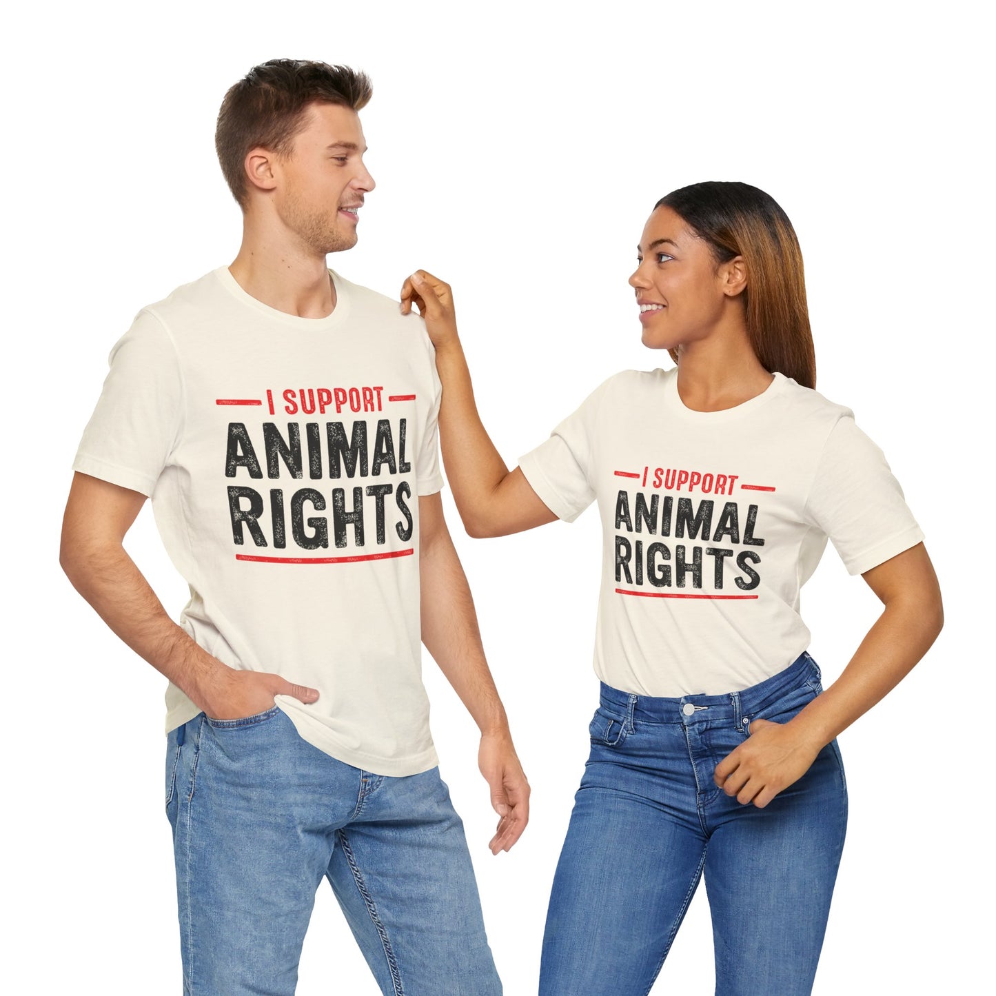 Vegan: I Support Animal Rights - Unisex Jersey Short Sleeve Tee