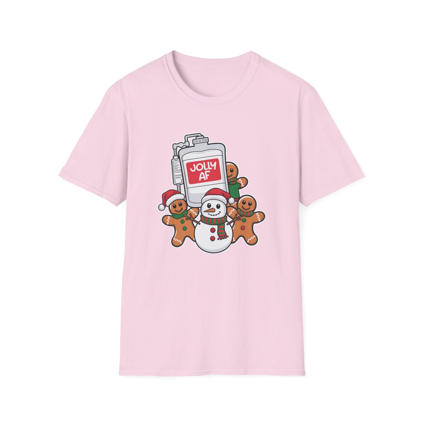 Christmas, Nurse, jolly AF - Unisex Softstyle T-Shirt - 10353