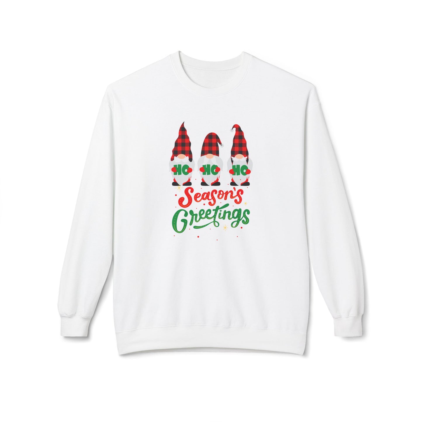 Ho Ho Ho, Season's Greetings - Unisex Midweight Softstyle Fleece Crewneck Sweatshirt - 10510