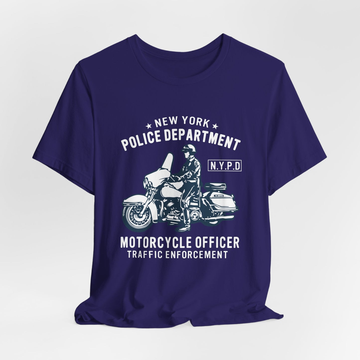 NY Police Department, Motorcycle Officer - Unisex Jersey Short Sleeve Tee