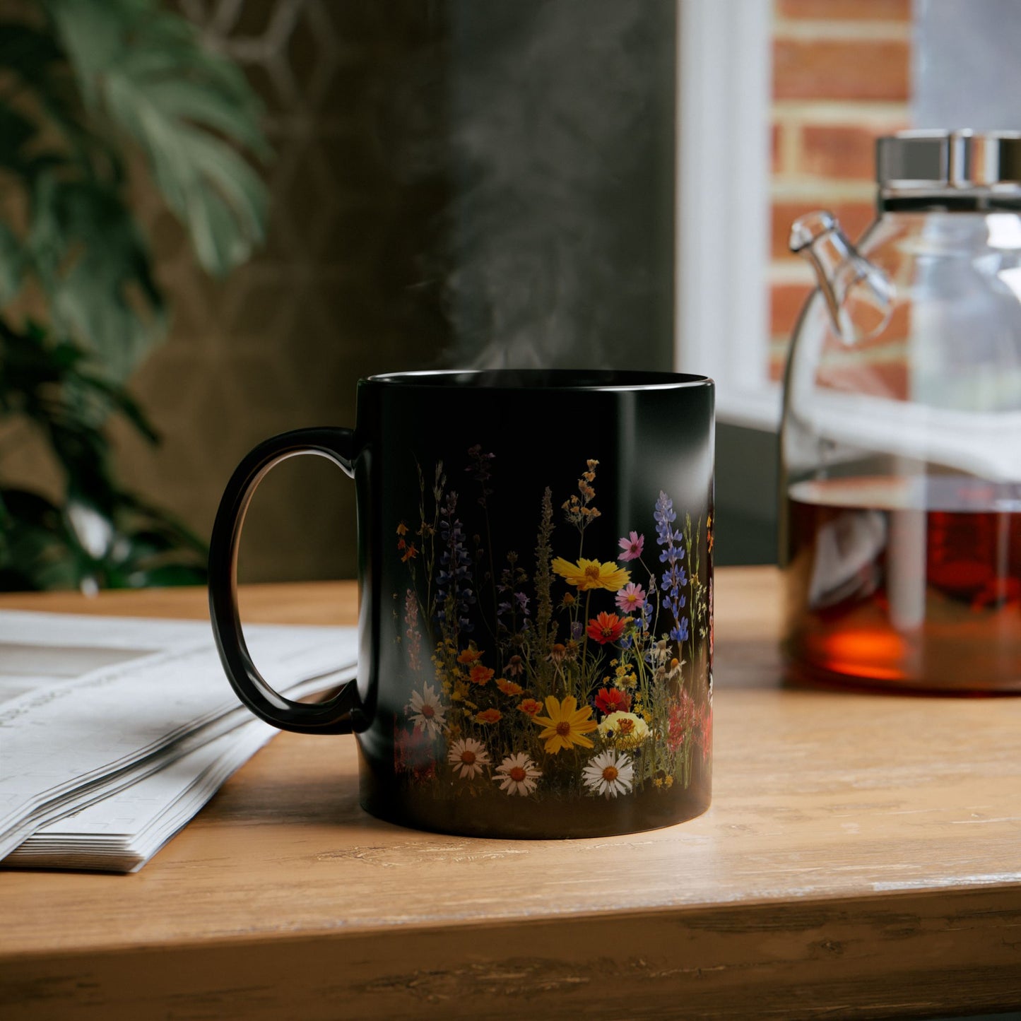 Wildflowers - Ceramic Black Mug (11oz, 15oz) - 10447