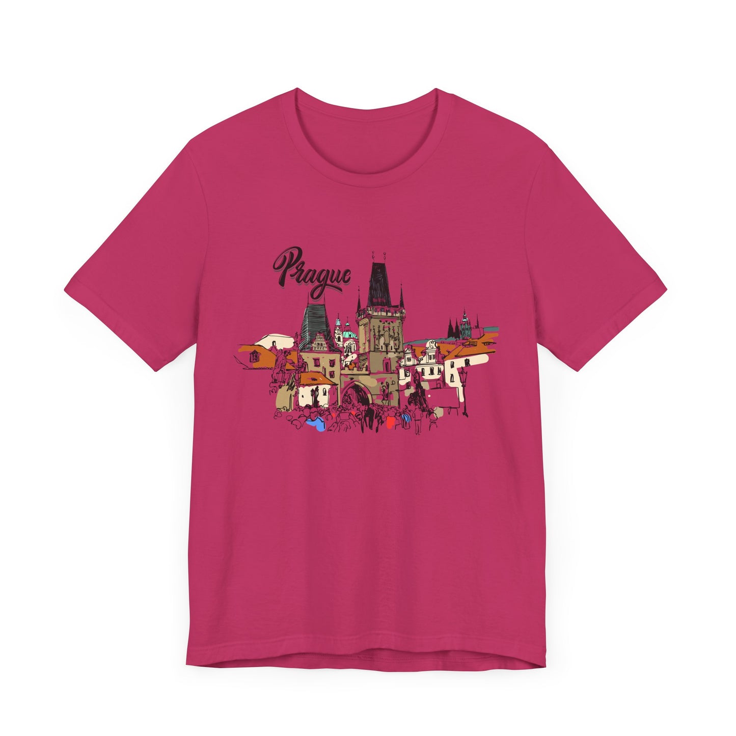 Prague Graphic Unisex Tee - Perfect Travel Souvenir - 12135