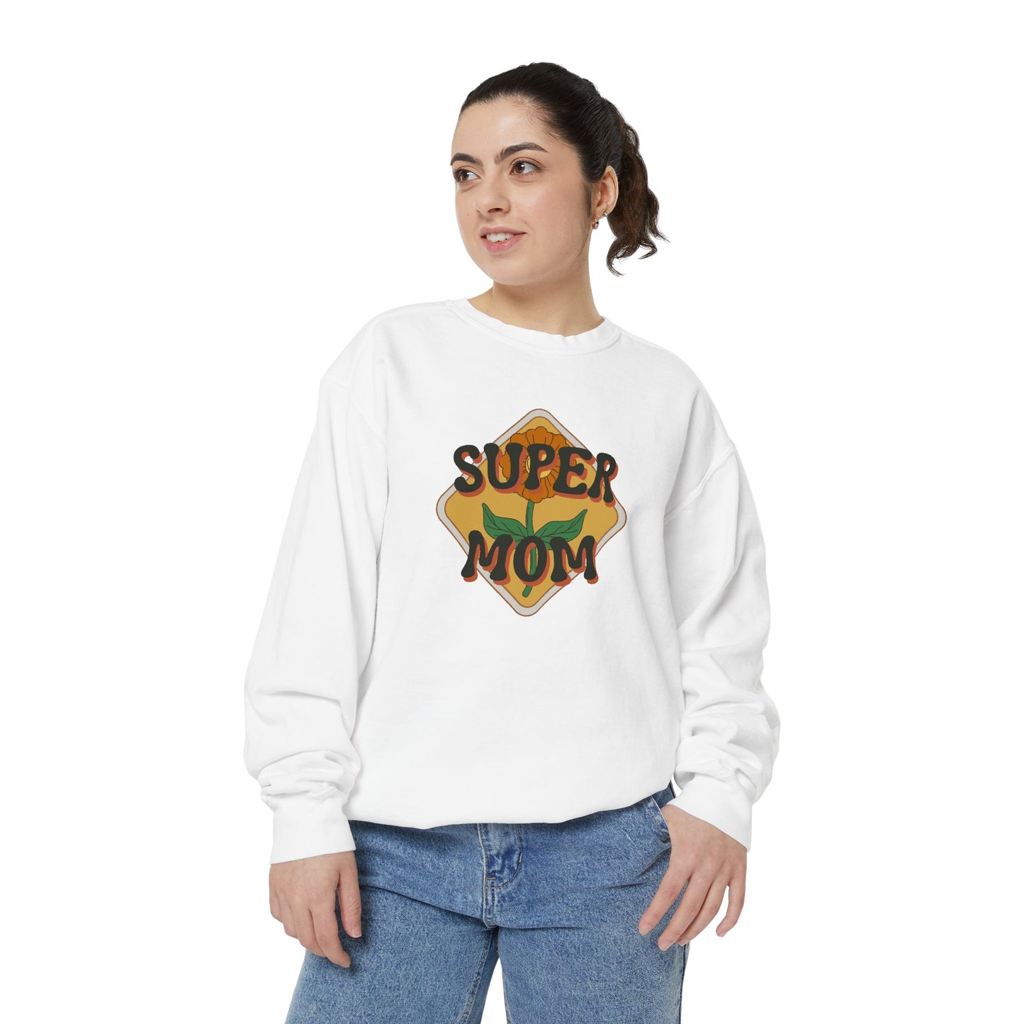 Super Mom Unisex Garment-Dyed Sweatshirt - 11888