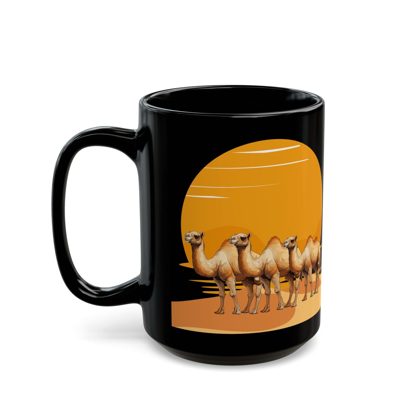 Gobi: Land of Endless Horizons - Ceramic Black Mug (11oz, 15oz) - 10382