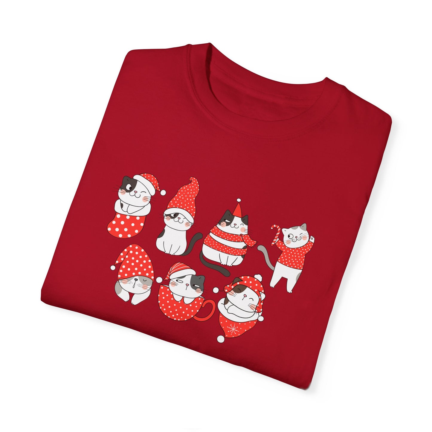 Christmas Cats - Unisex Garment-Dyed T-shirt - 10077